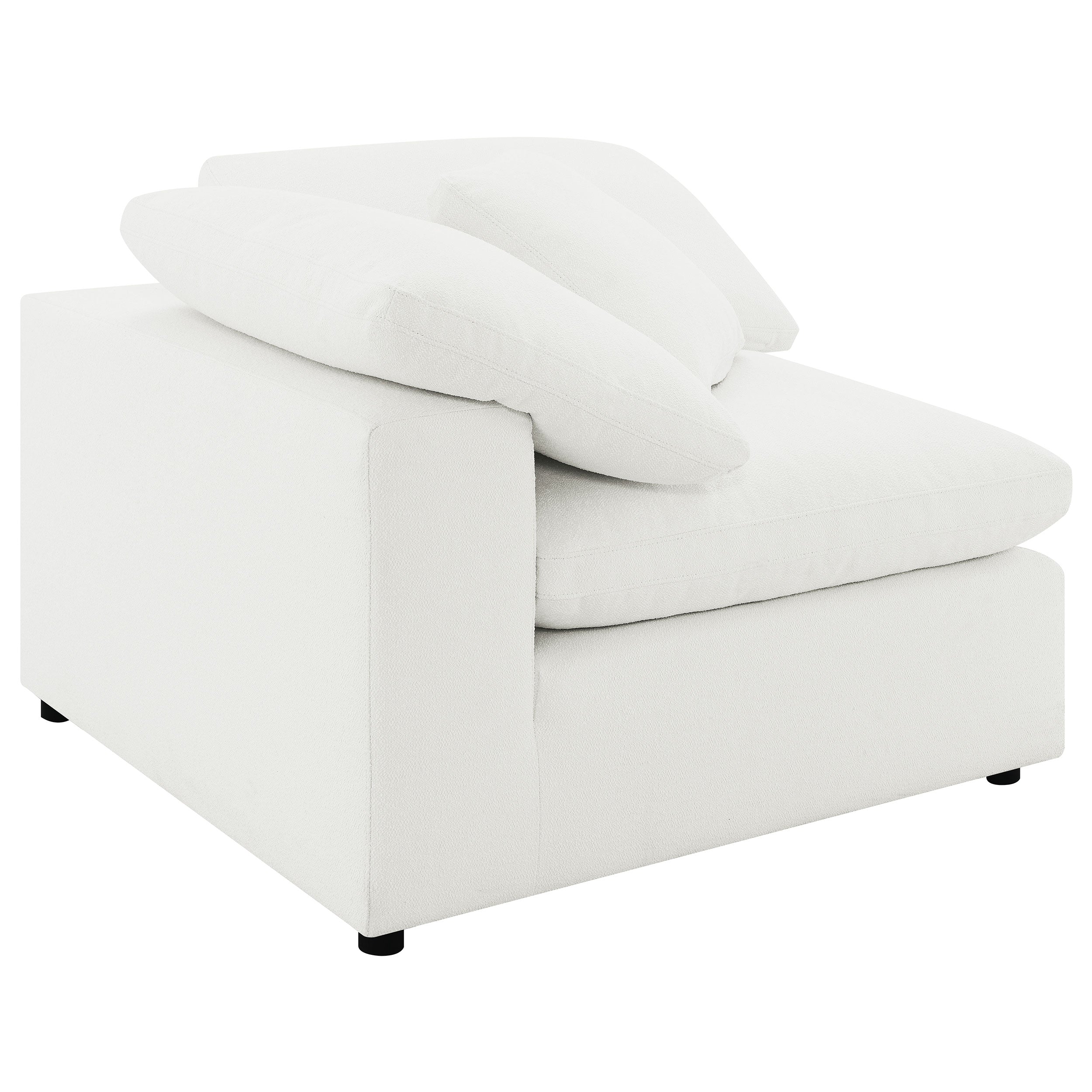 Raleigh Boucle Upholstered Corner Chair Ivory-