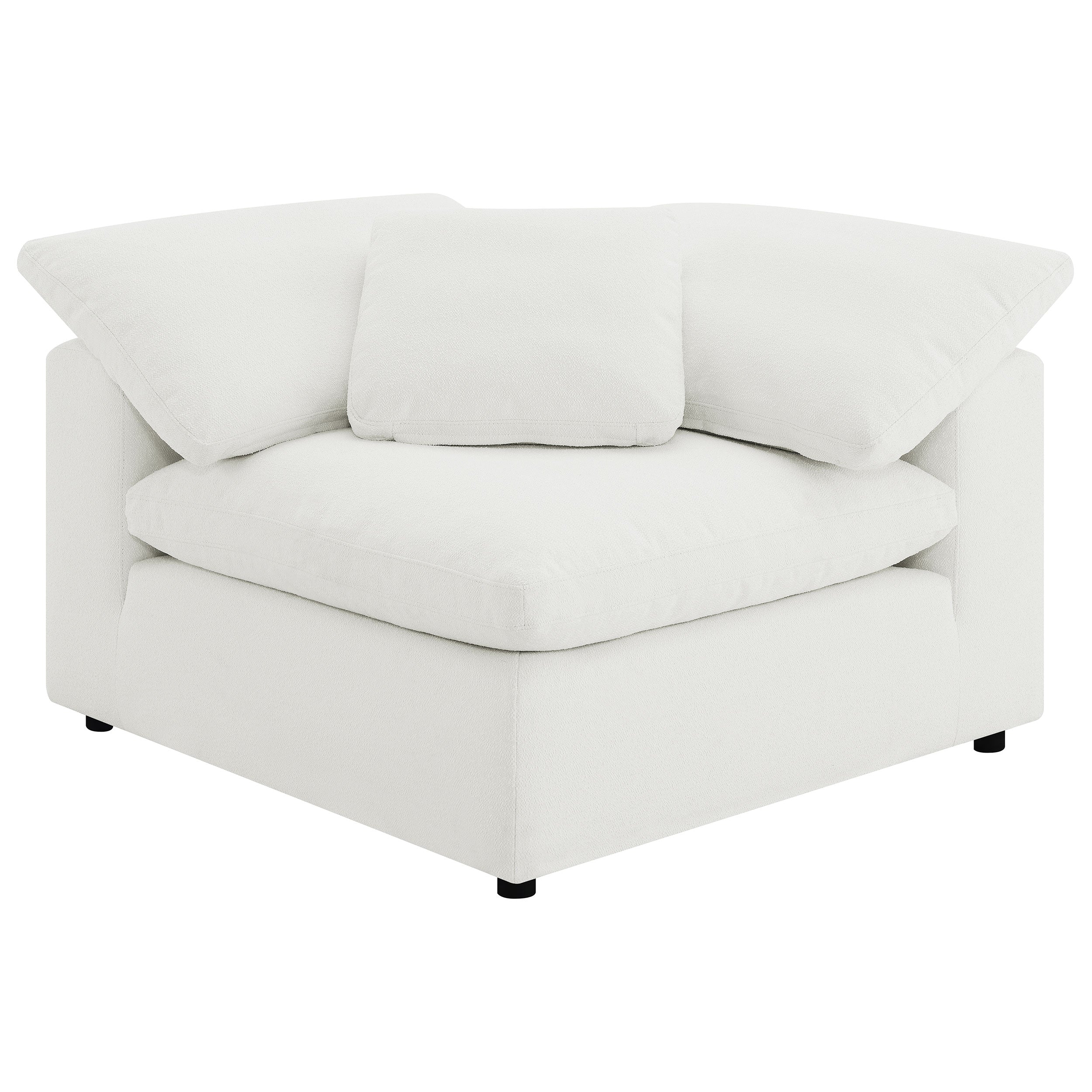 Raleigh Boucle Upholstered Corner Chair Ivory-