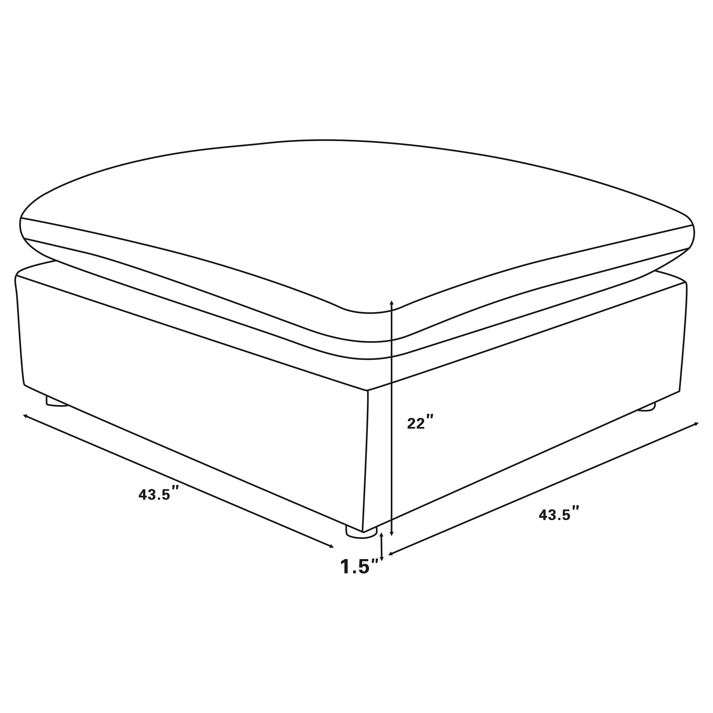 Raleigh Boucle Upholstered Ottoman Ivory-