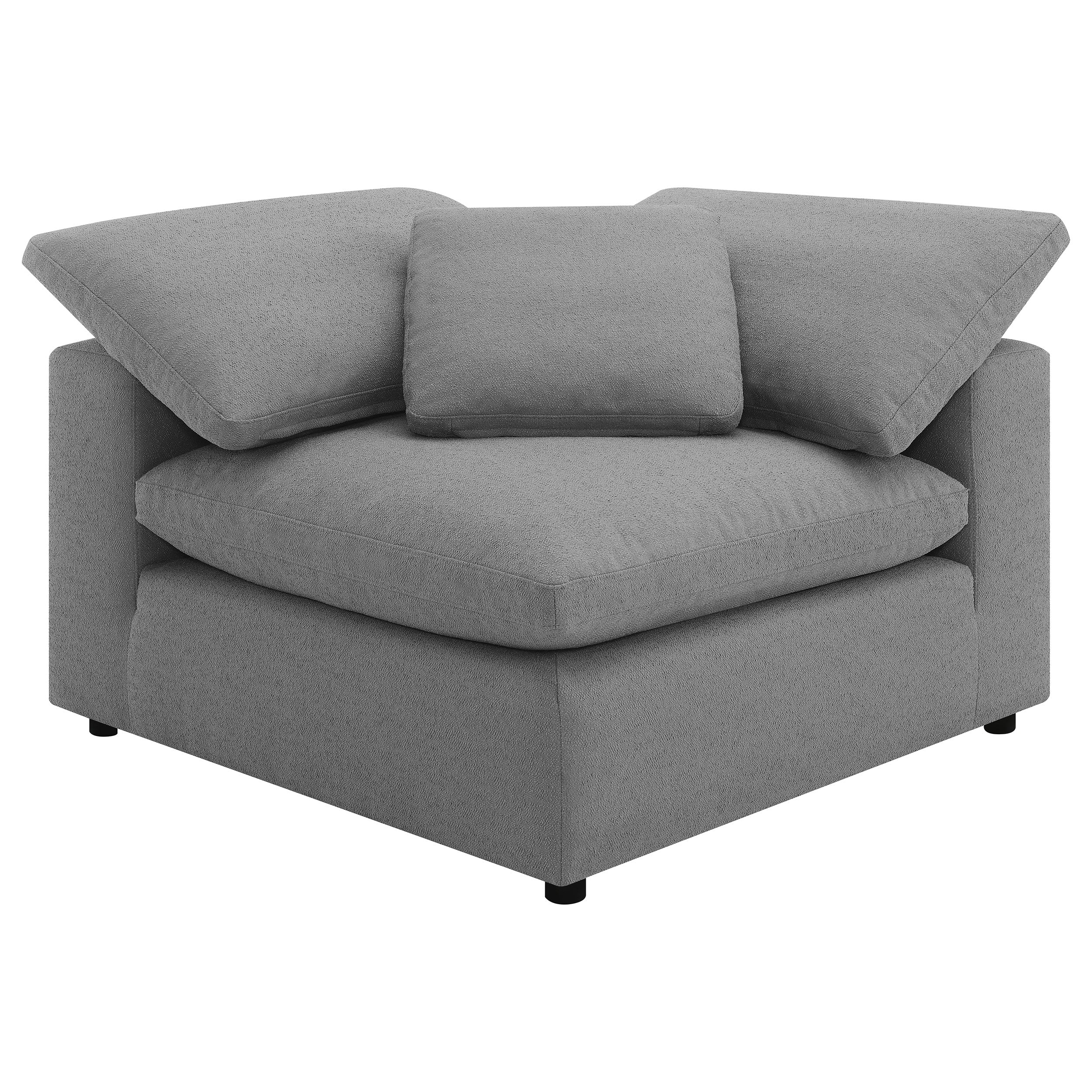 Raleigh 6-piece Boucle Upholstered Modular Sectional Grey-Coaster