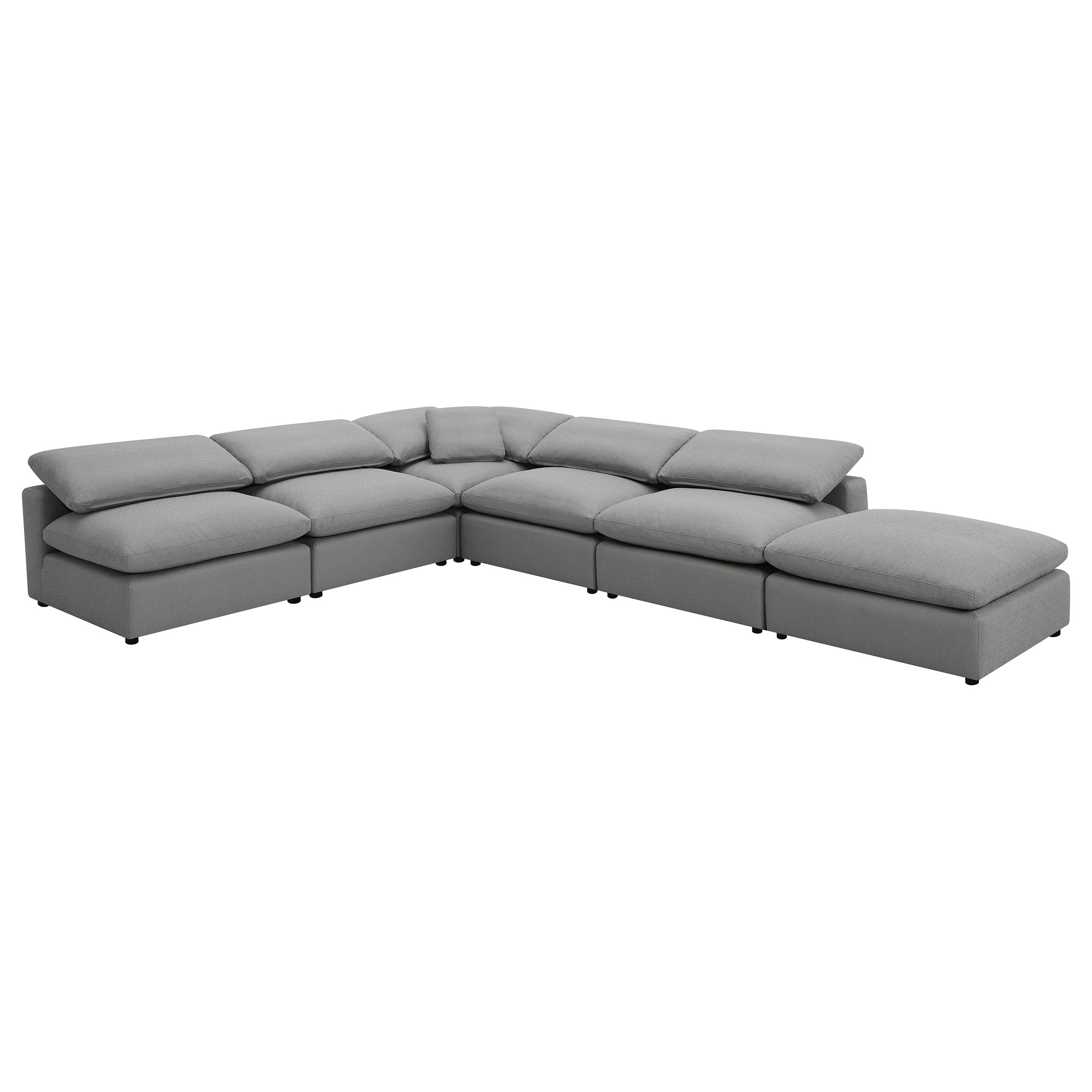 Raleigh Boucle Upholstered Armless Chair Grey-