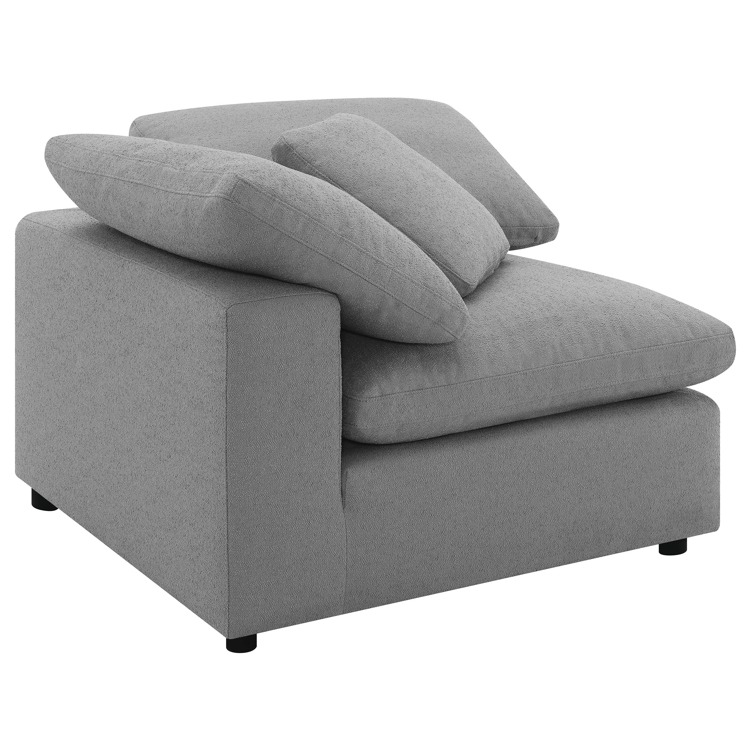 Raleigh Boucle Upholstered Corner Chair Grey-