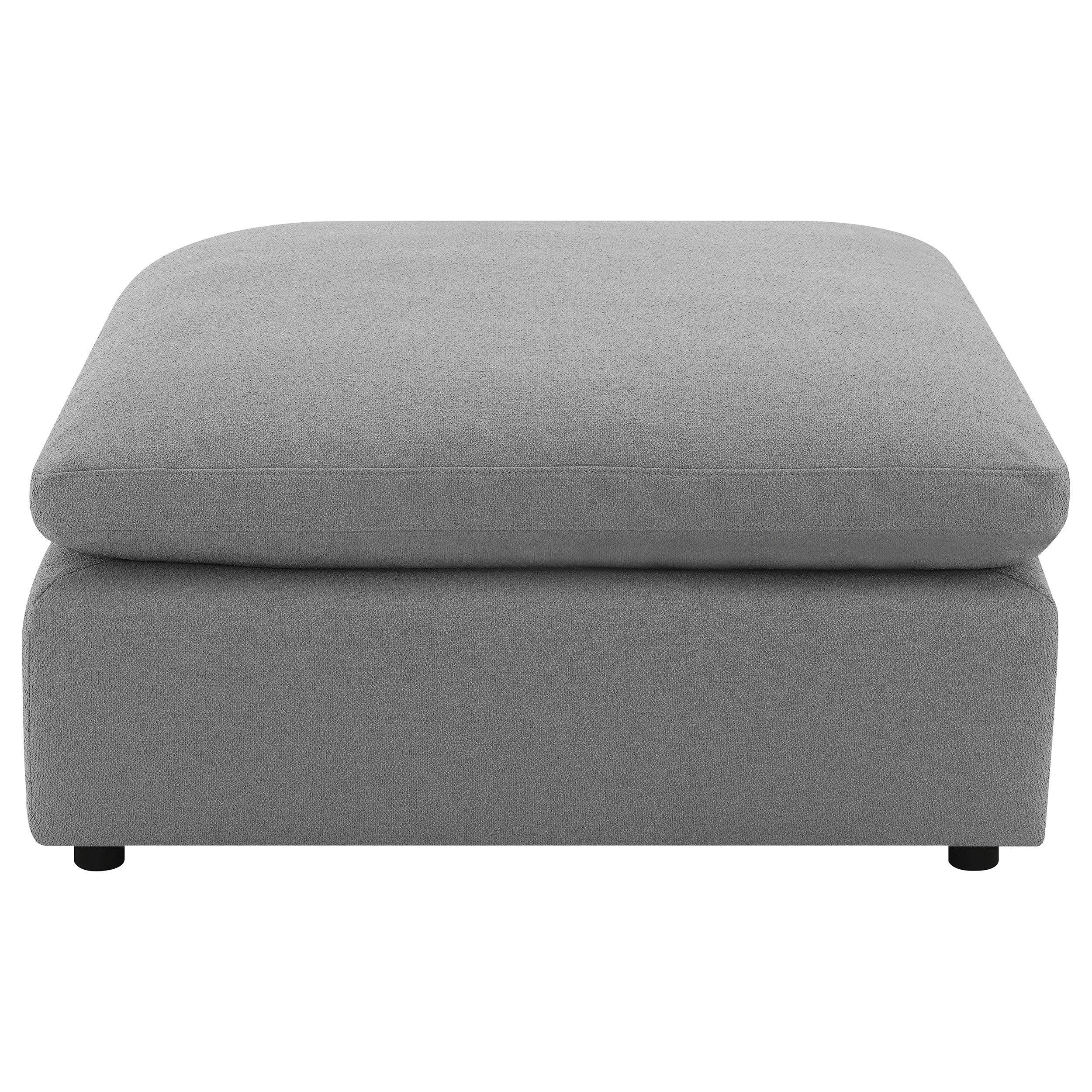 Raleigh Boucle Upholstered Ottoman Grey-