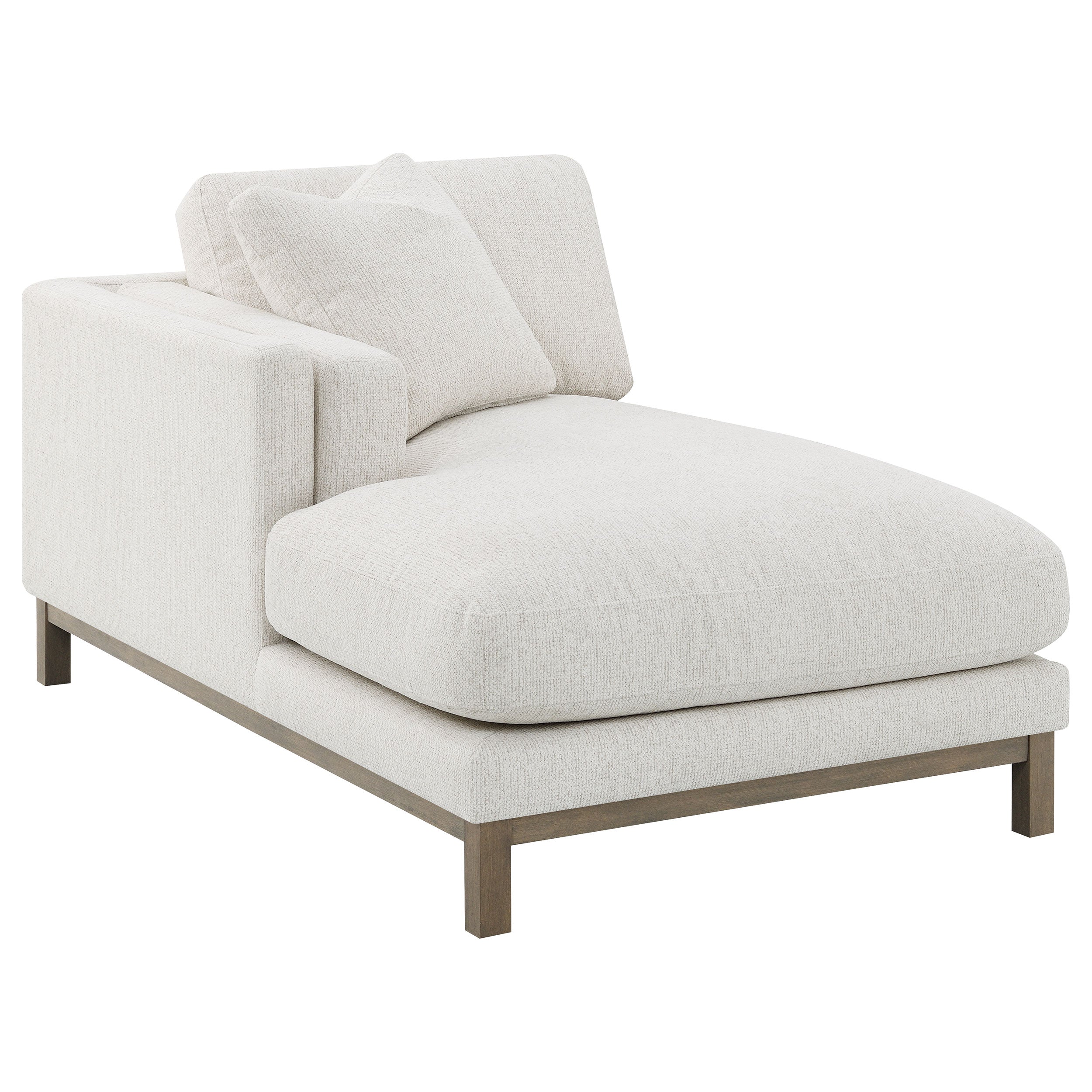 Geneva Boucle Upholstered Sectional Chaise Sofa Sand-