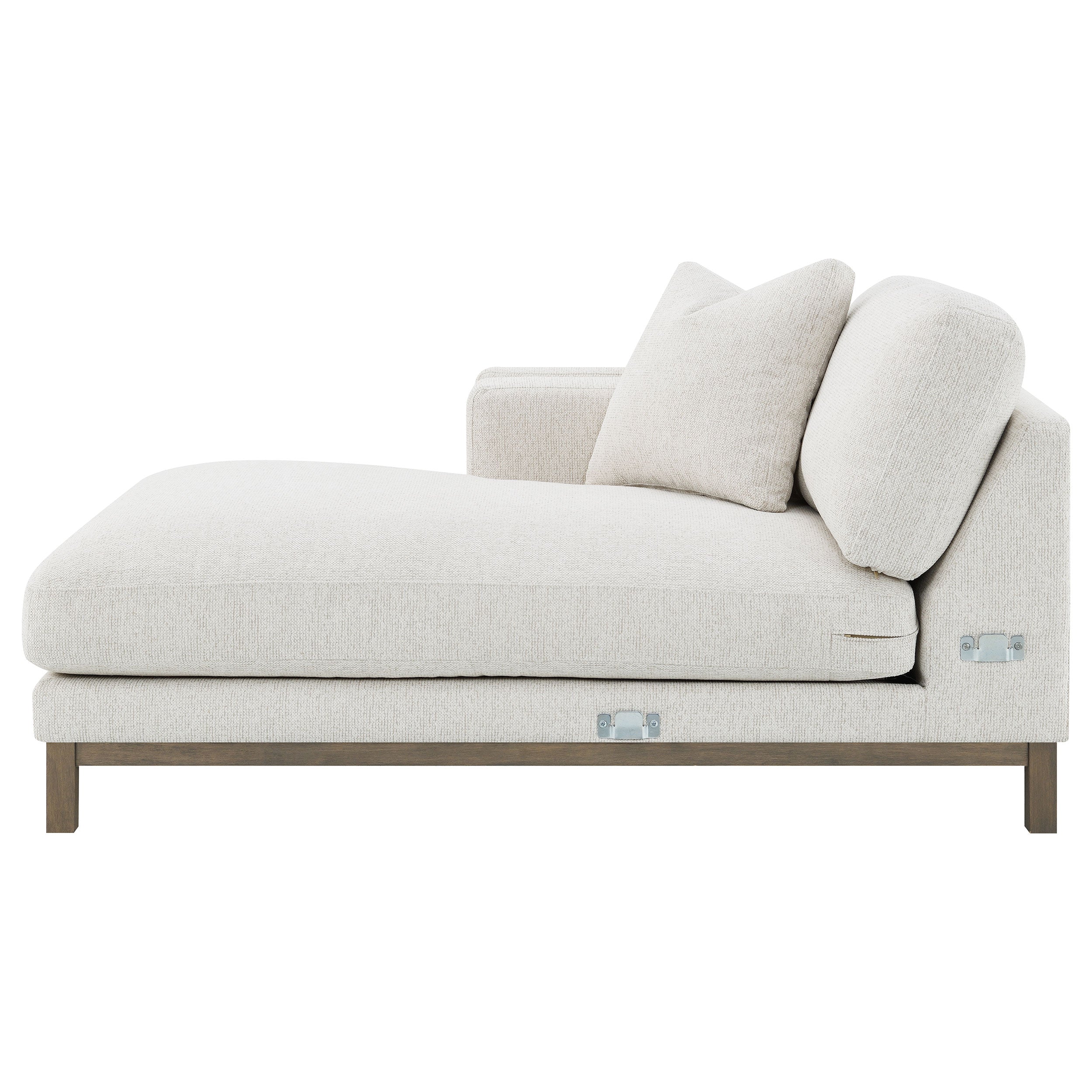 Geneva Boucle Upholstered Sectional Chaise Sofa Sand-