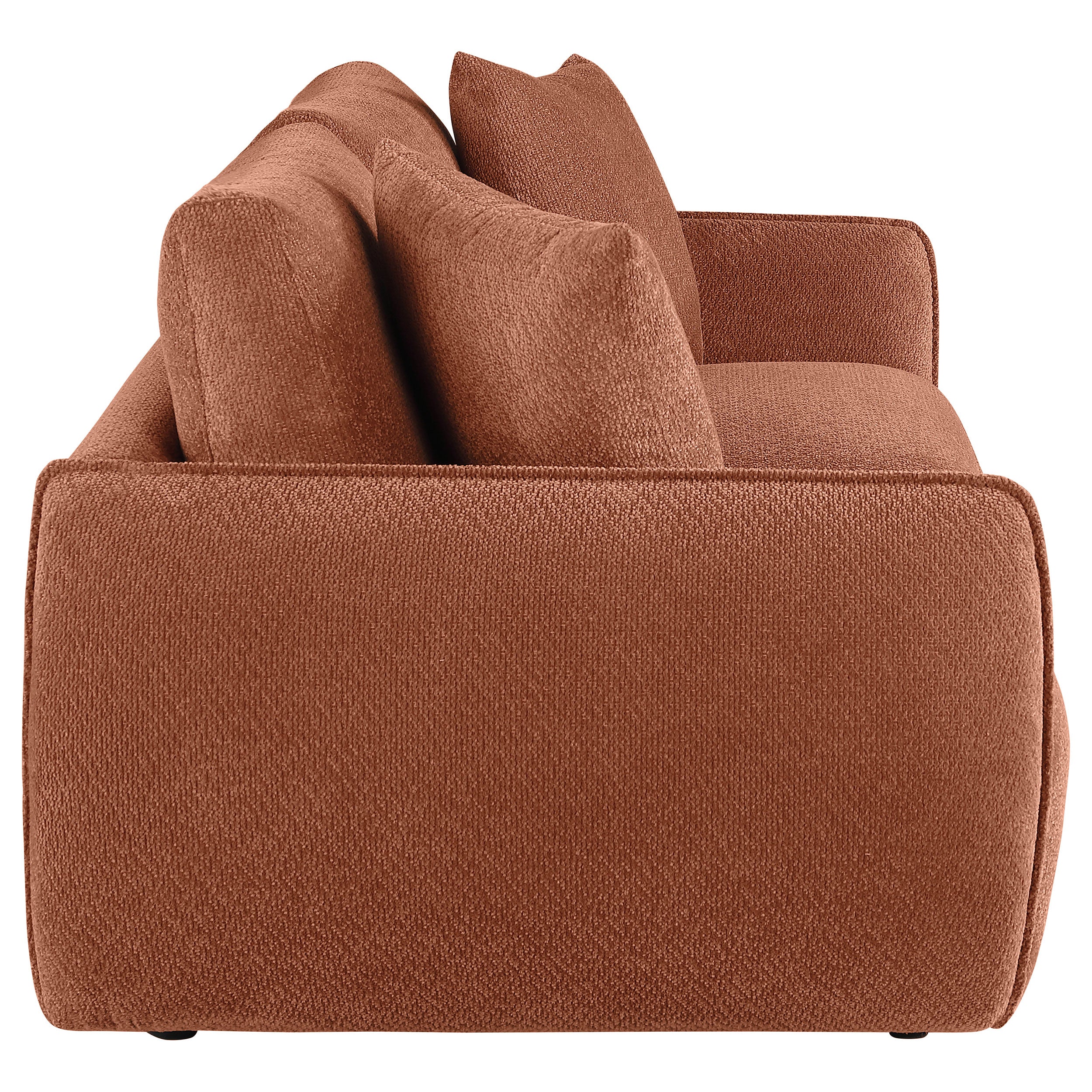Elysia Chenille Upholstered Modular Lounge Loveseat Coral-