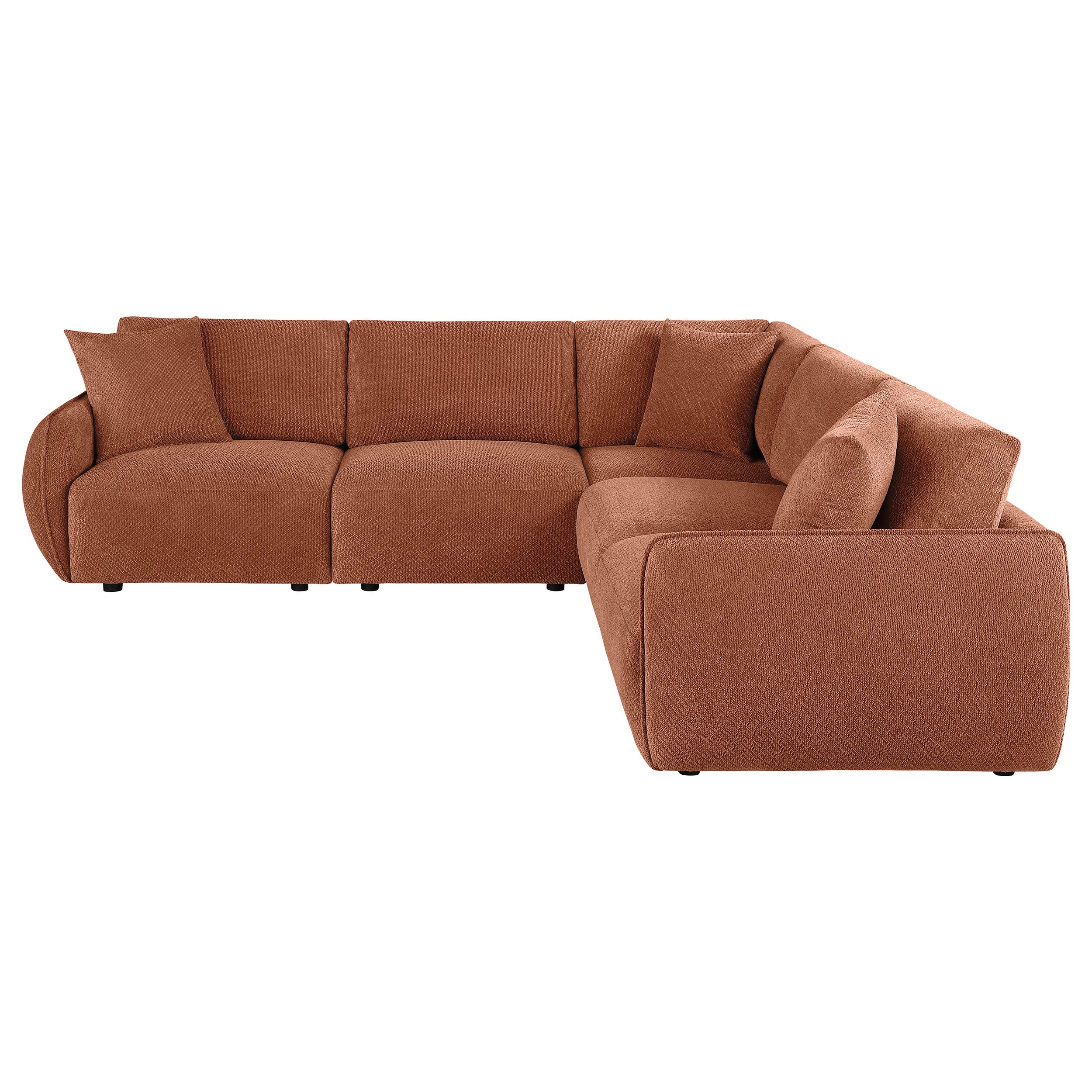 Elysia 5-piece Chenille Upholstered Modular Sectional Sofa Coral-Coaster
