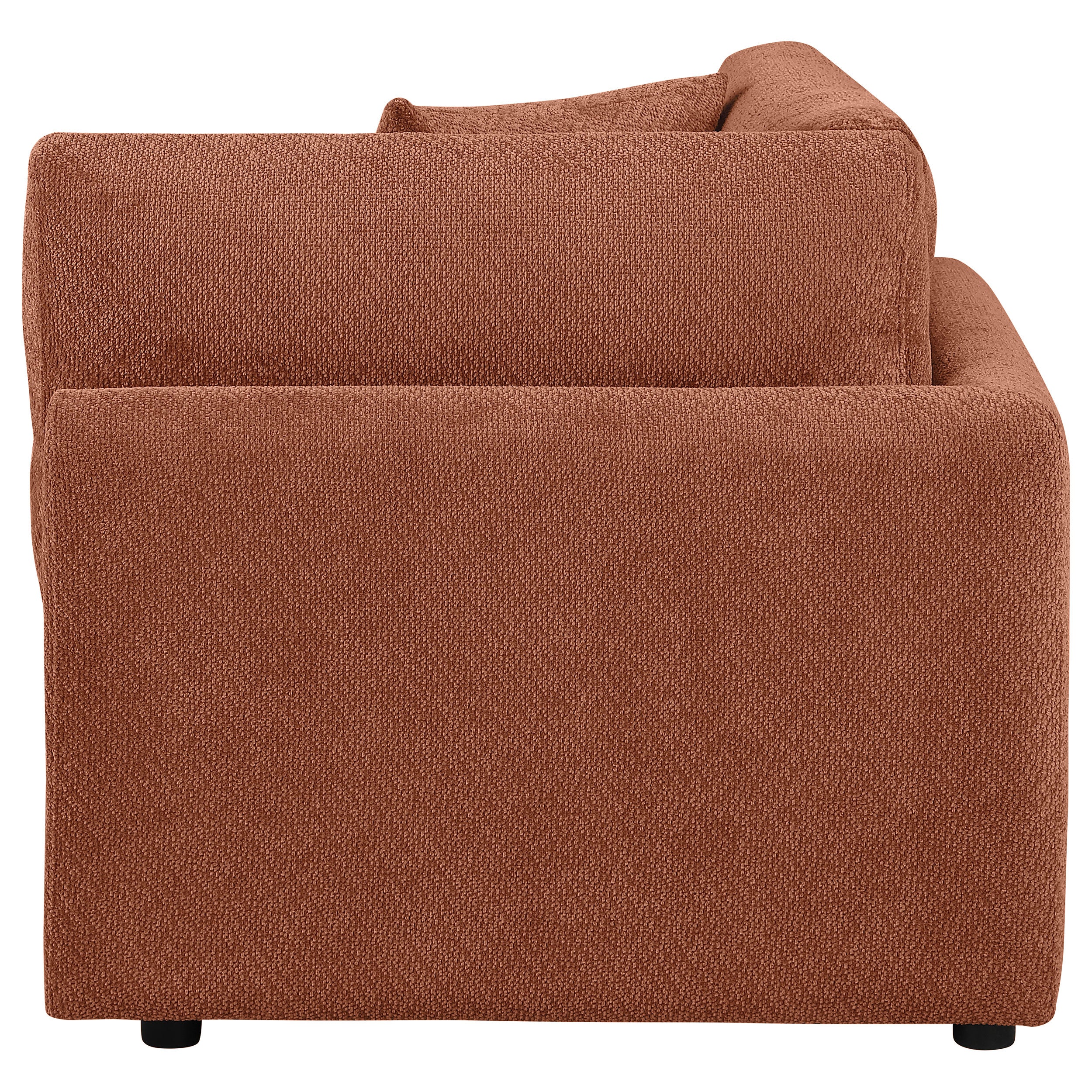 Elysia Chenille Upholstered Modular Corner Chair Coral-