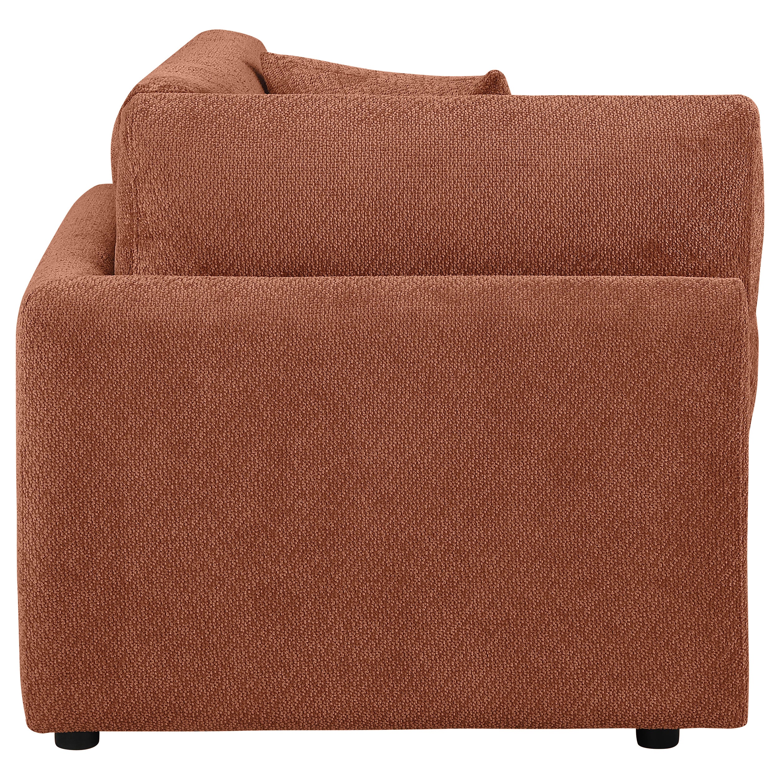 Elysia Chenille Upholstered Modular Corner Chair Coral-