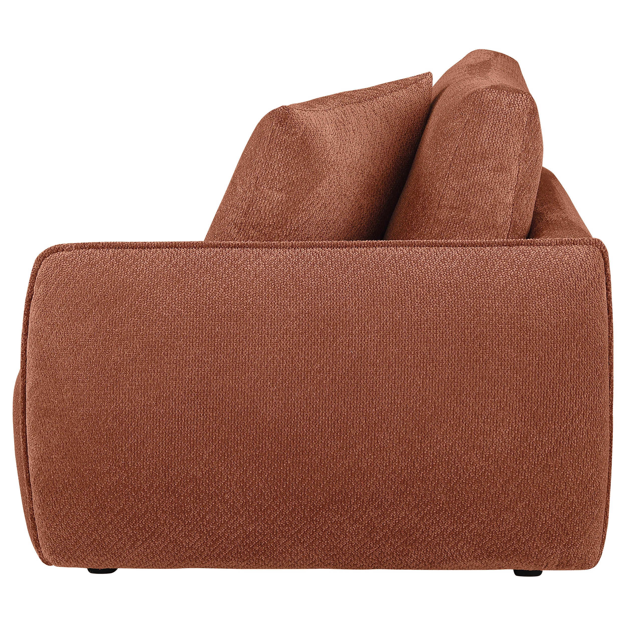 Elysia Chenille Upholstered Modular RAF Chair Coral-