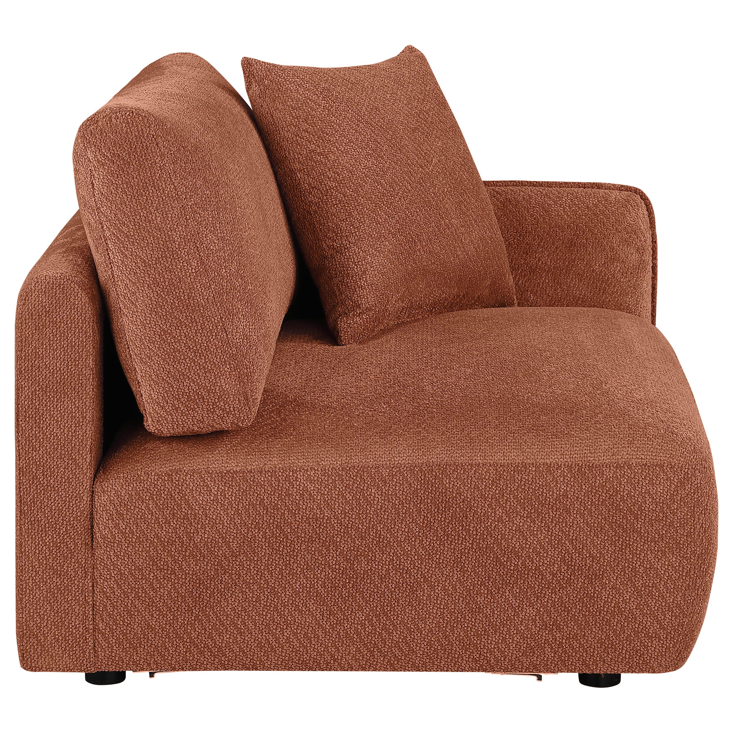 Elysia Chenille Upholstered Modular RAF Chair Coral-