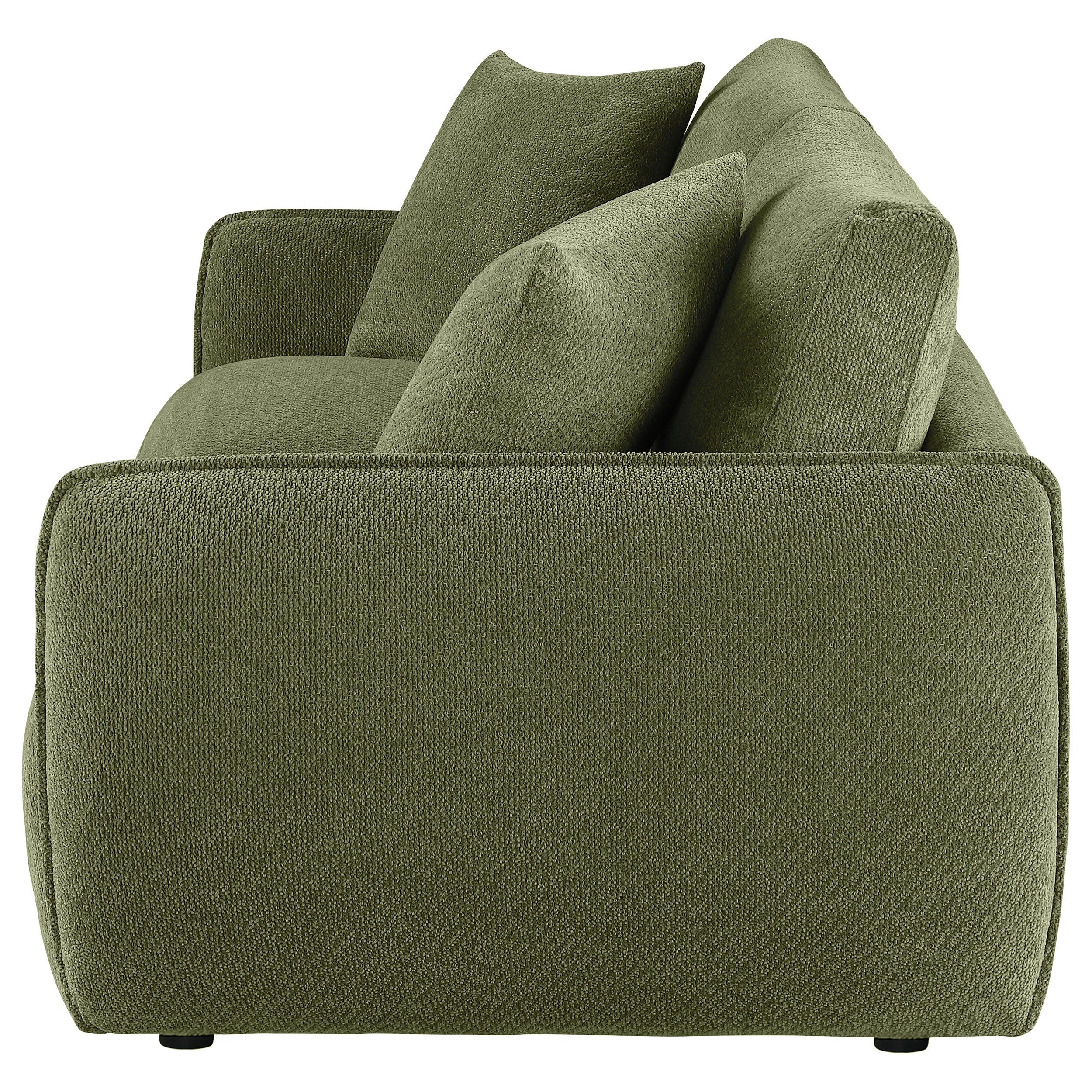 Elysia Chenille Upholstered Modular Lounge Loveseat Green-