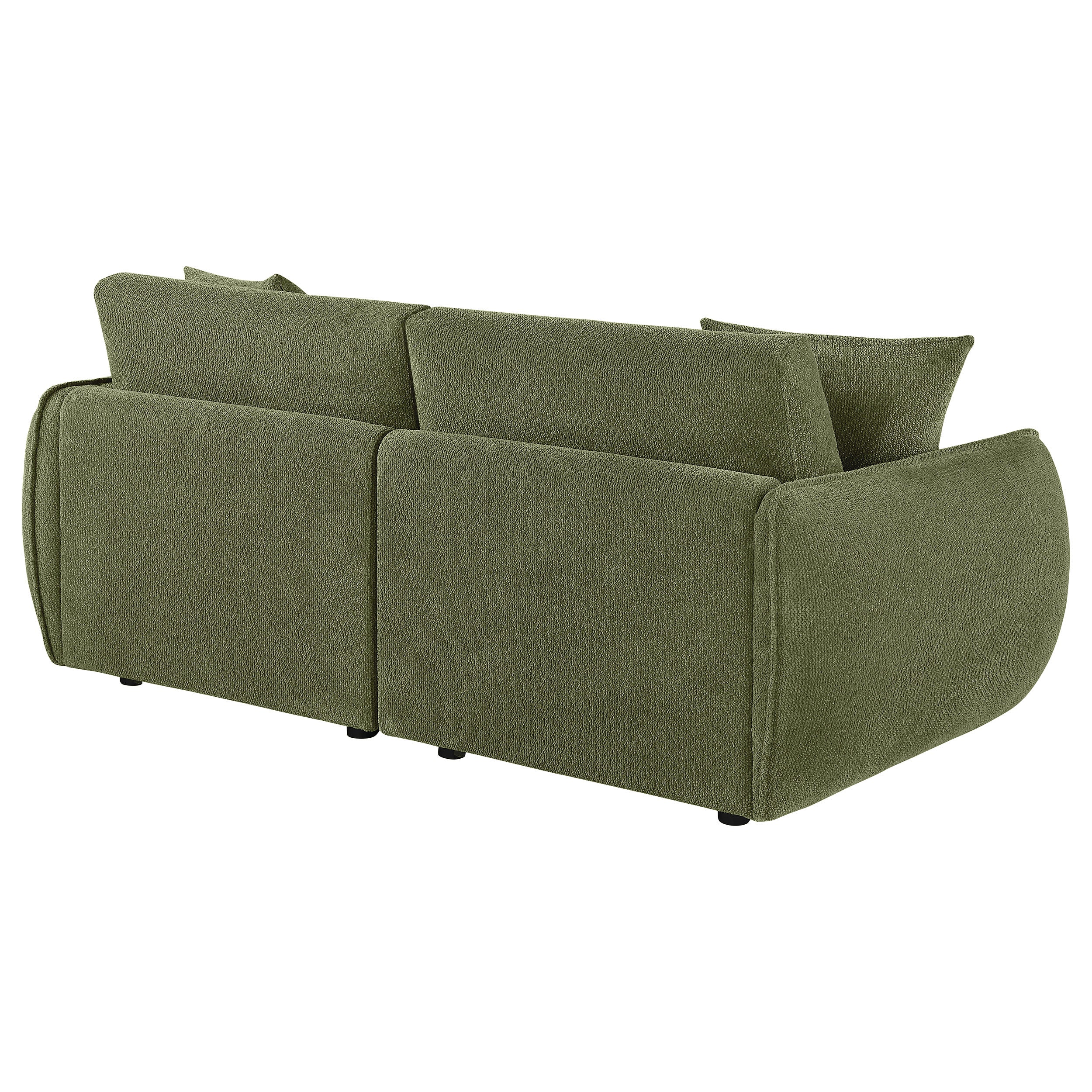 Elysia Chenille Upholstered Modular Lounge Loveseat Green-