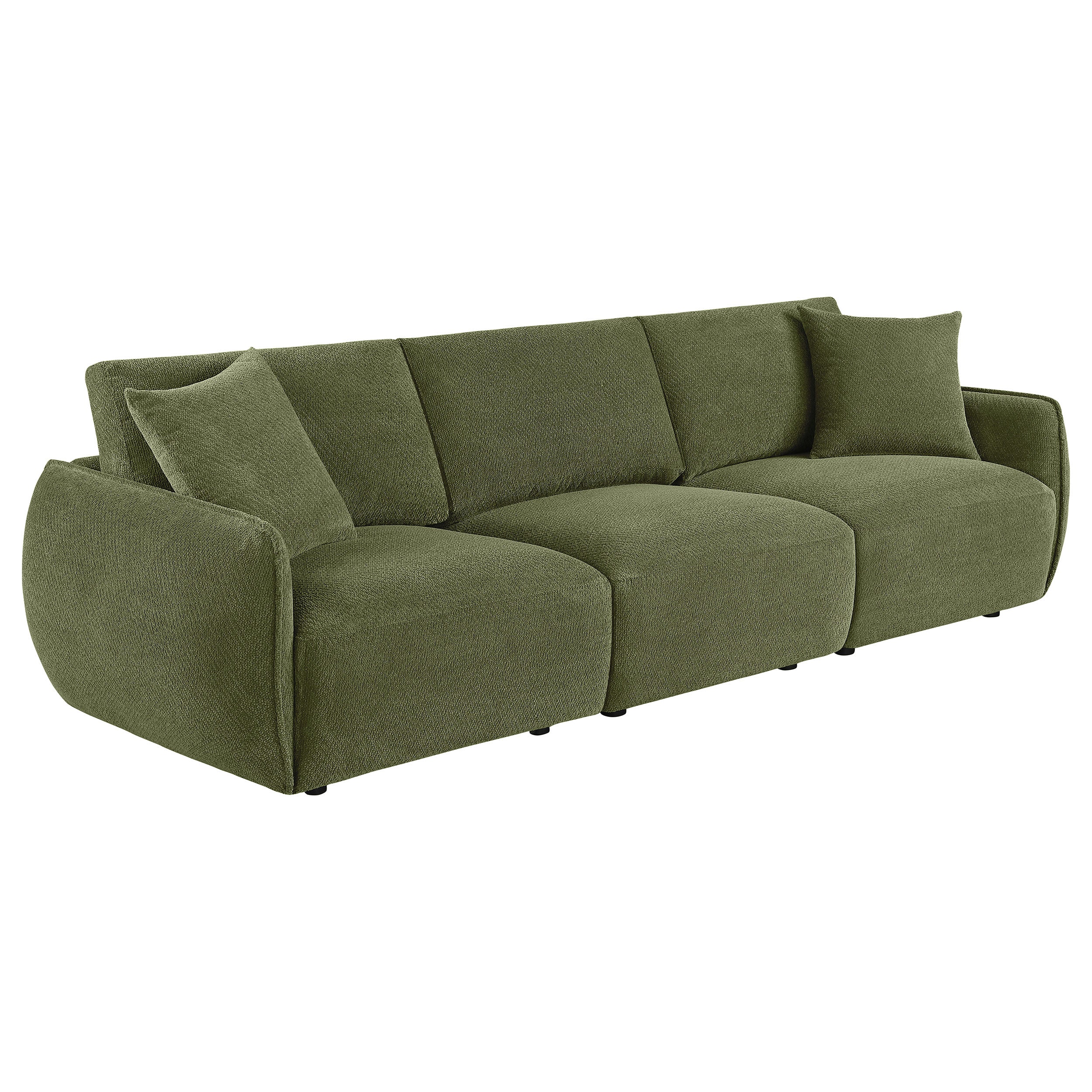 Elysia 5-piece Chenille Upholstered Modular Sectional Sofa Green-Coaster