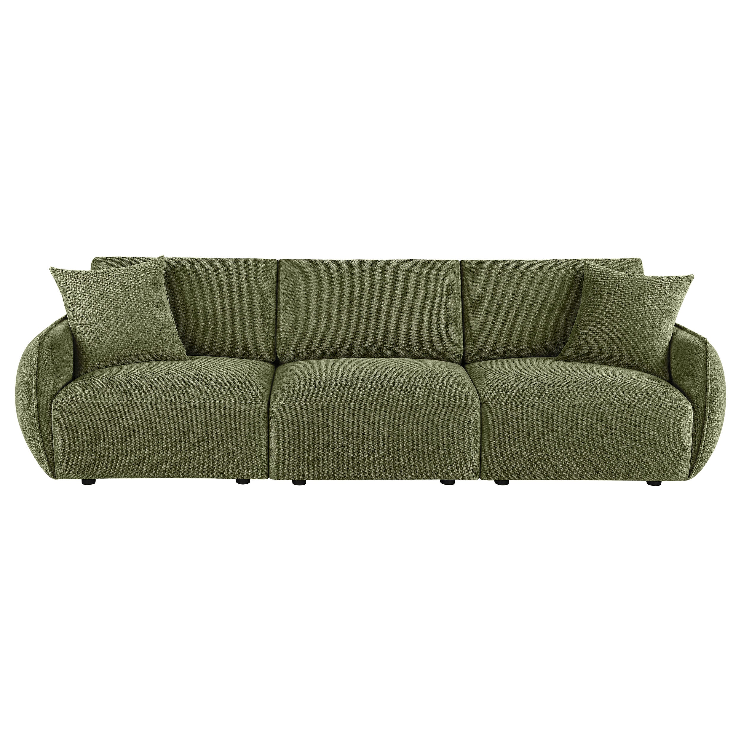 Elysia 5-piece Chenille Upholstered Modular Sectional Sofa Green-Coaster