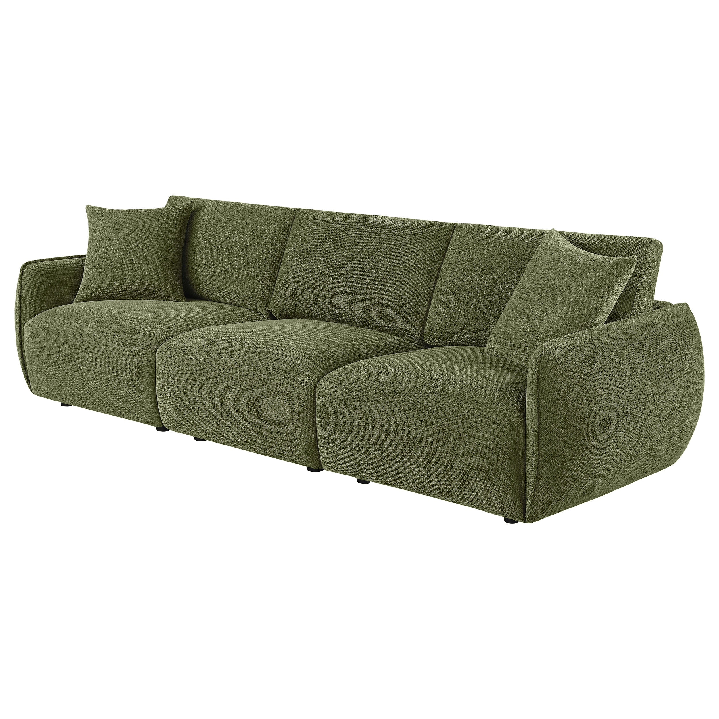 Elysia 5-piece Chenille Upholstered Modular Sectional Sofa Green-Coaster