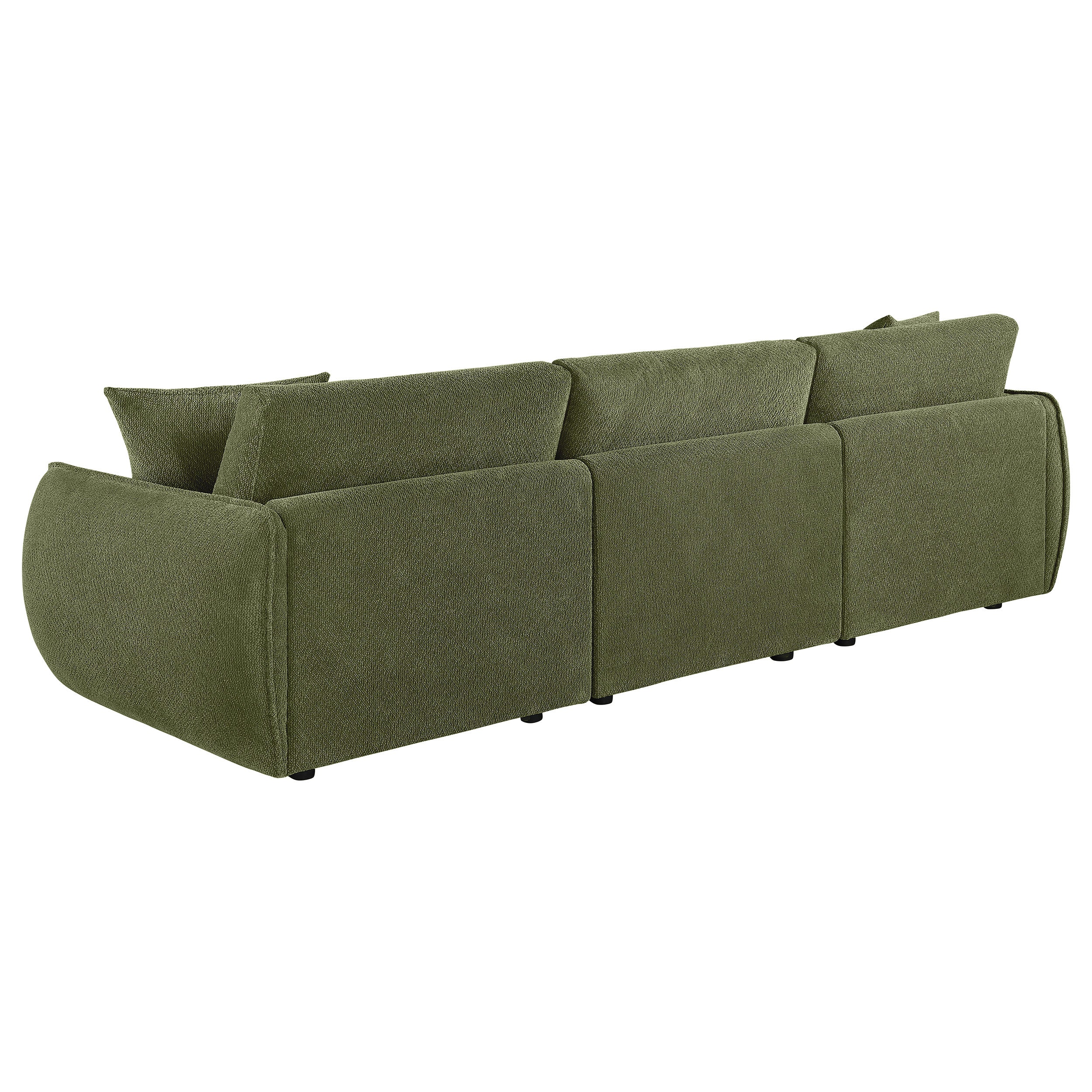 Elysia 5-piece Chenille Upholstered Modular Sectional Sofa Green-Coaster
