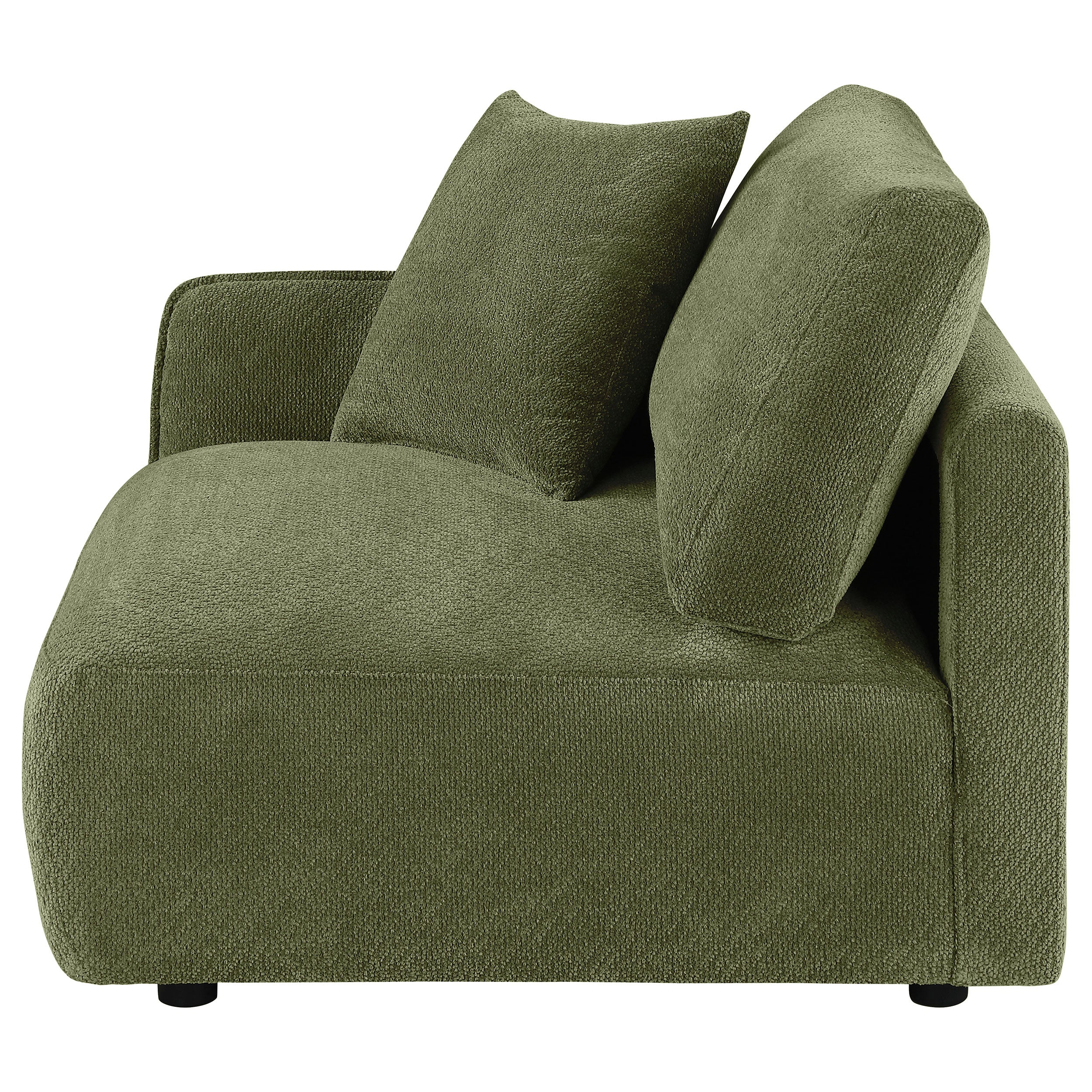 Elysia Chenille Upholstered Modular LAF Chair Green-