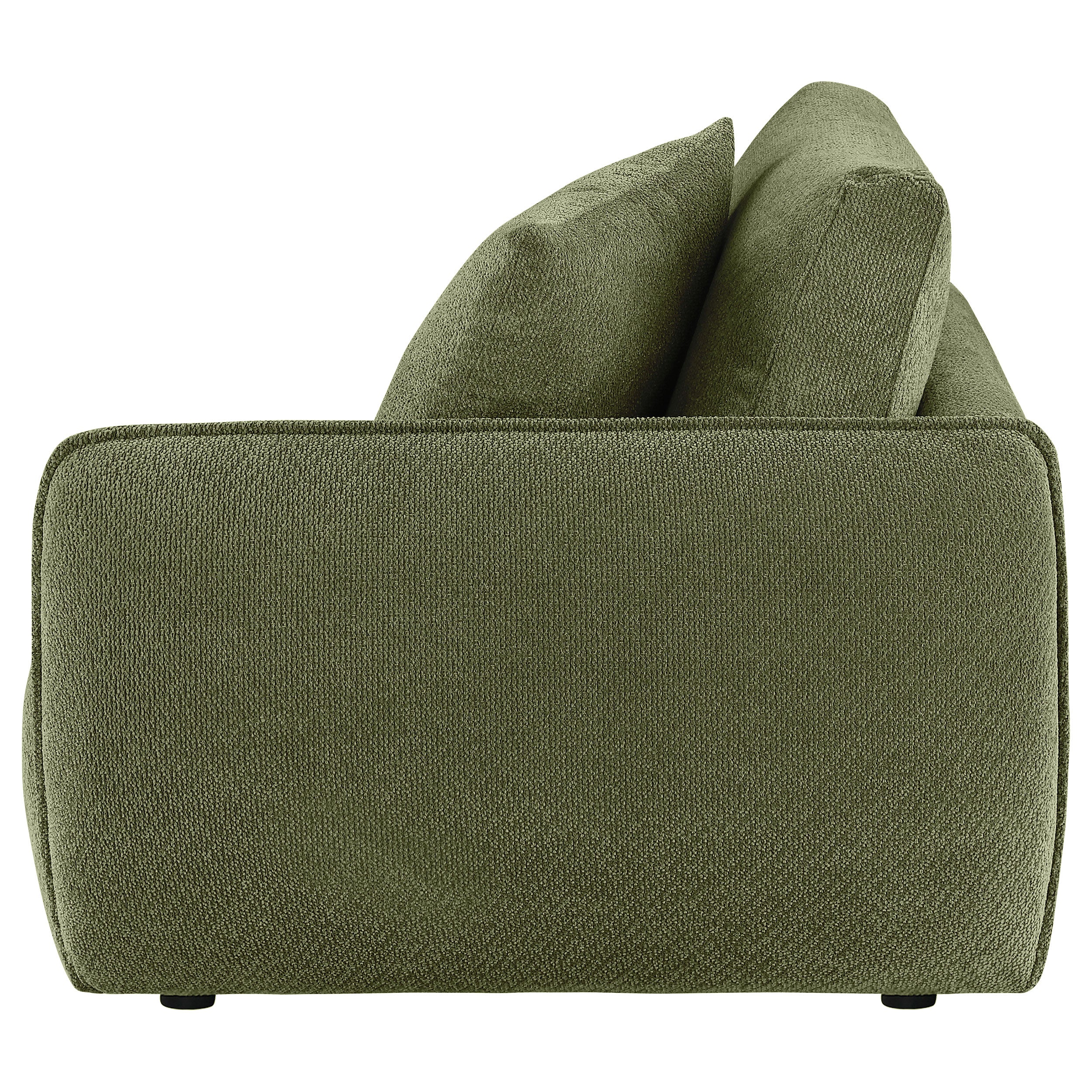 Elysia Chenille Upholstered Modular RAF Chair Green-