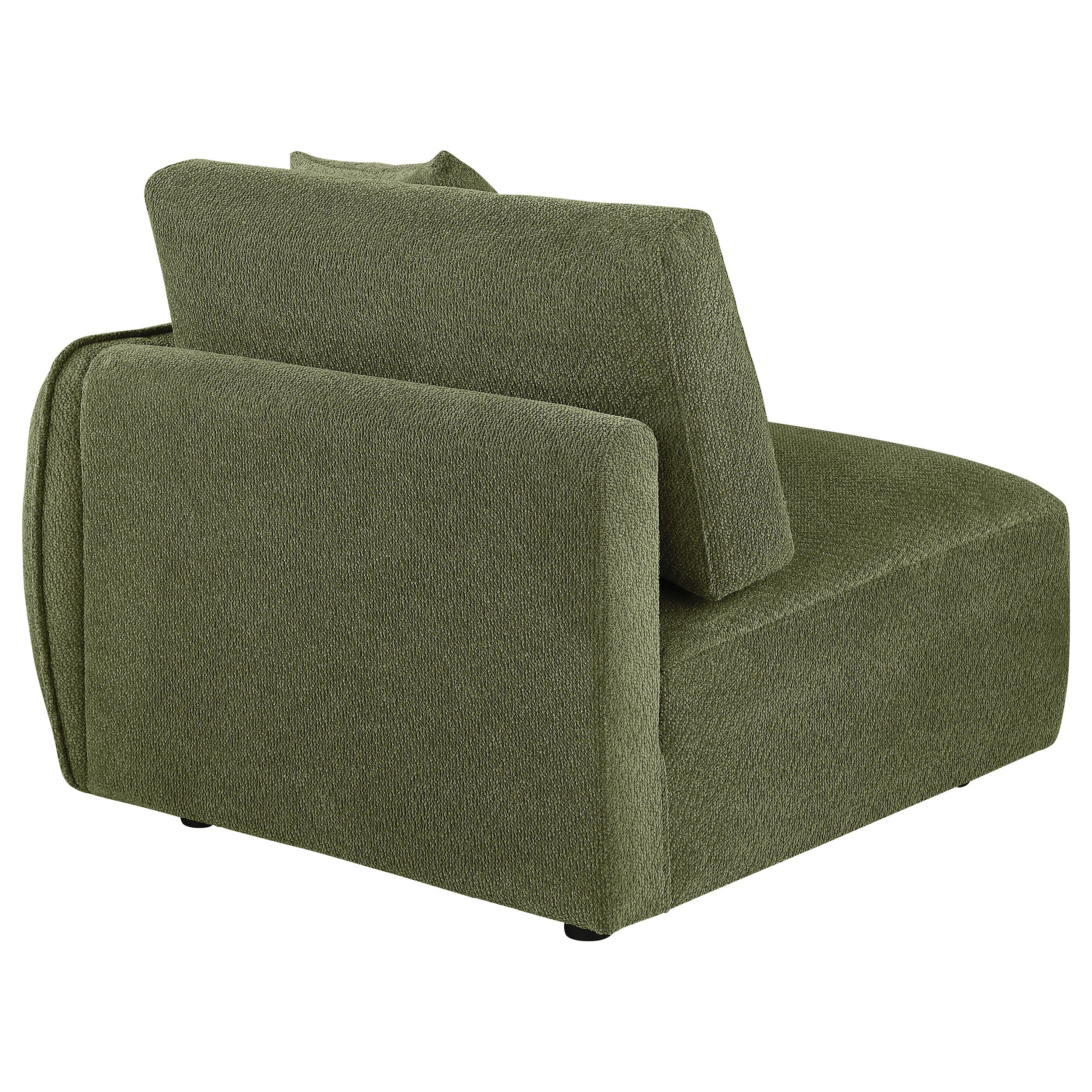 Elysia Chenille Upholstered Modular RAF Chair Green-