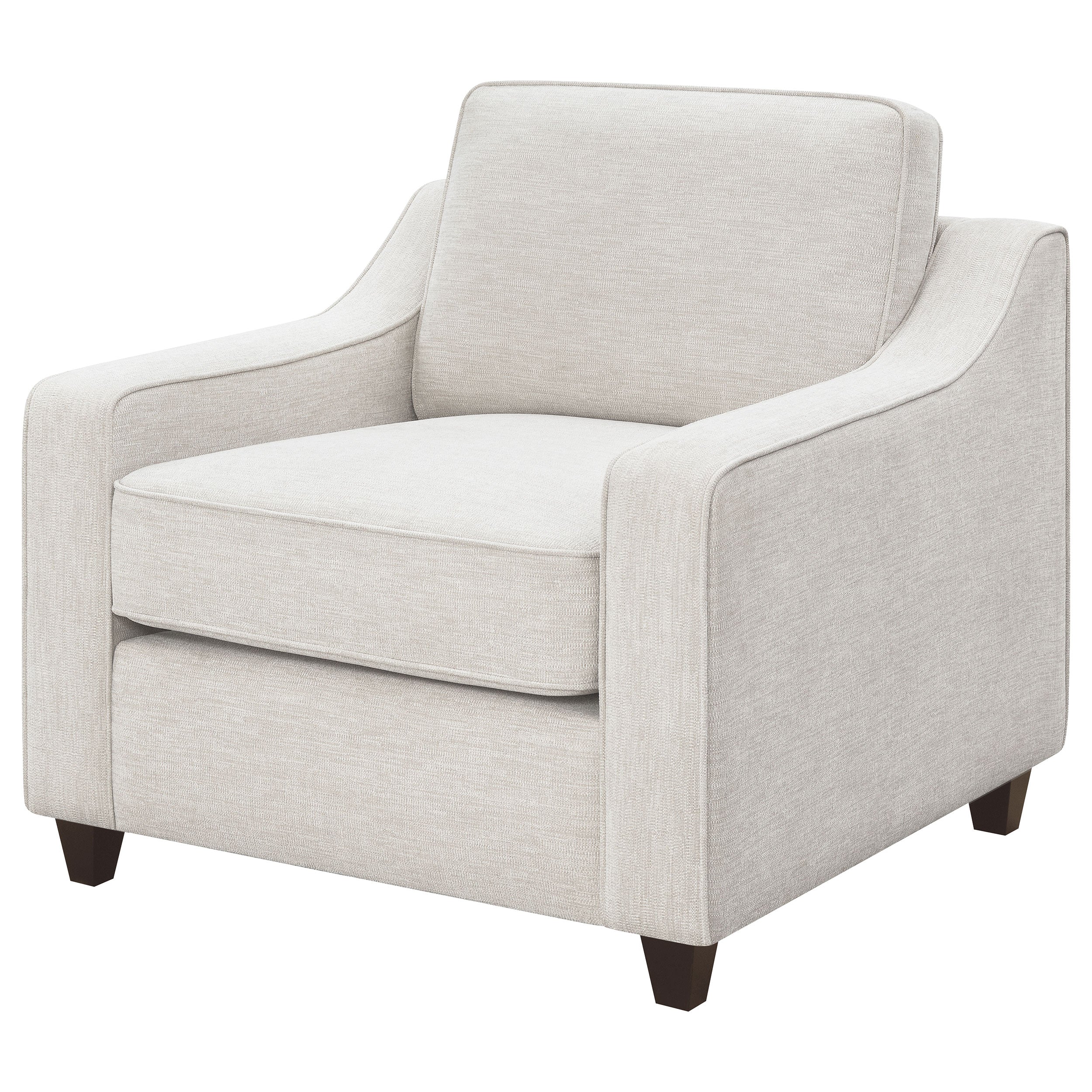 Christine Upholstered Sloped Arm Accent Chair Beige-CoasterElevations