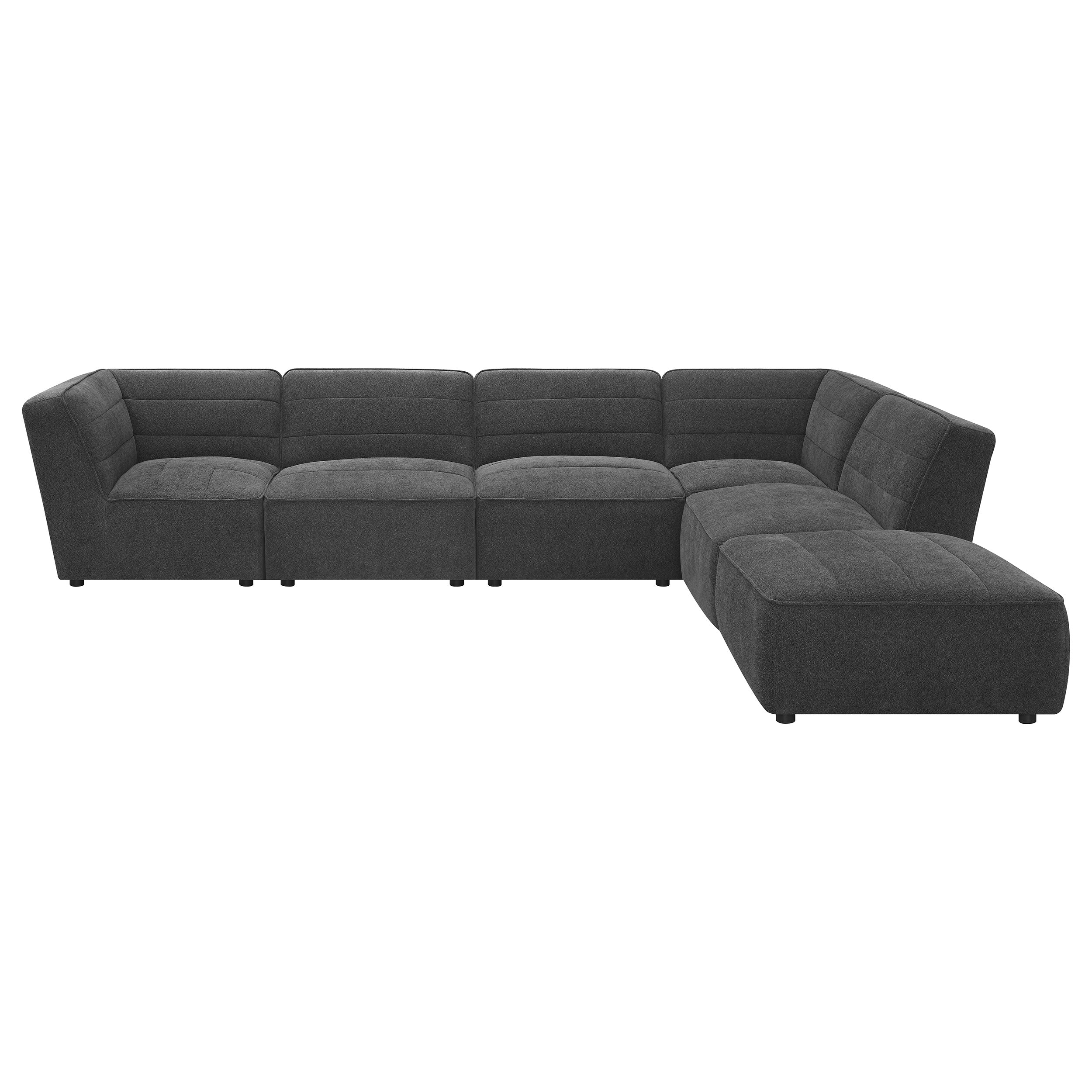 Sunny Upholstered Corner Chair Dark Charcoal-
