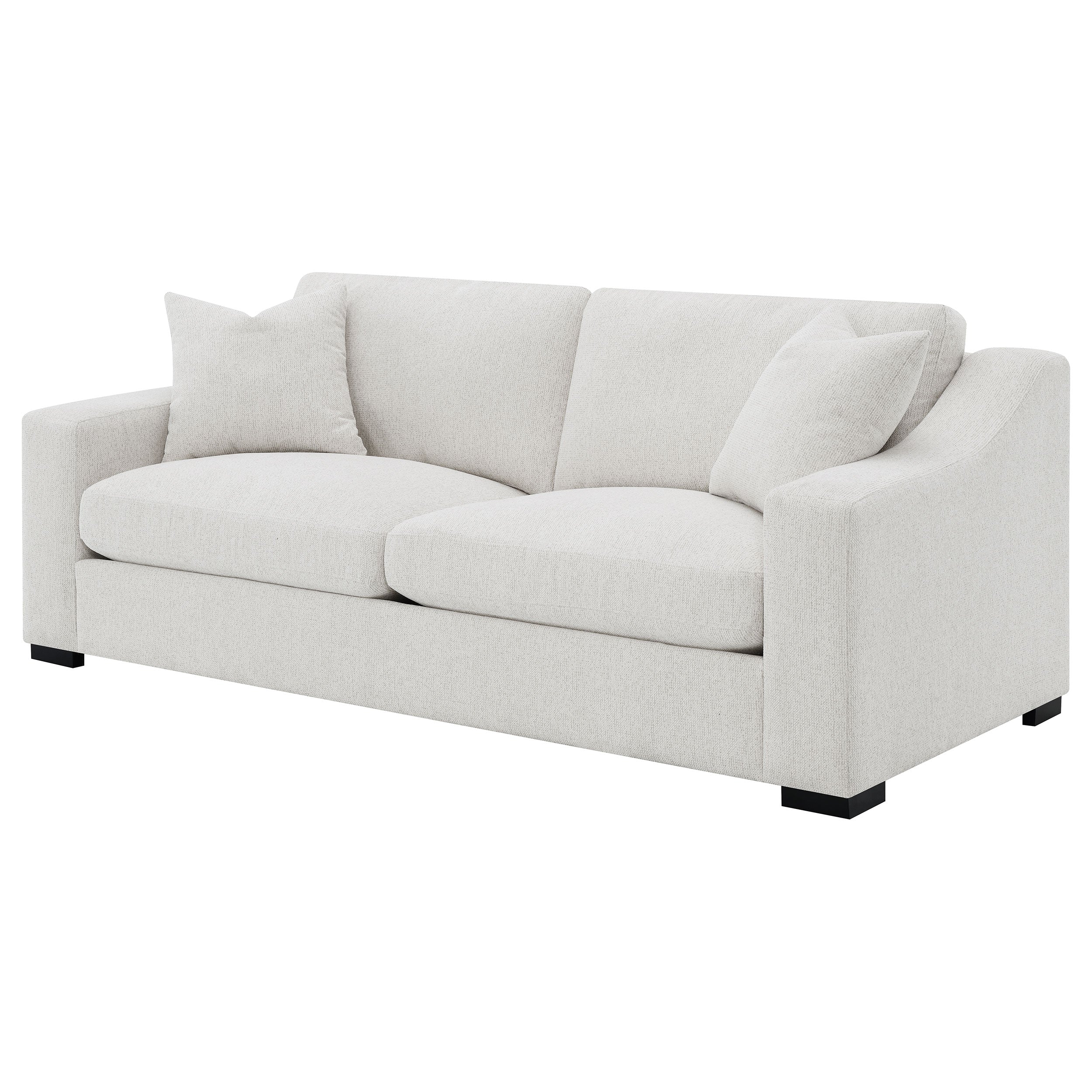 Ashlyn Fabric Upholstered Track Arm Sofa Sand-