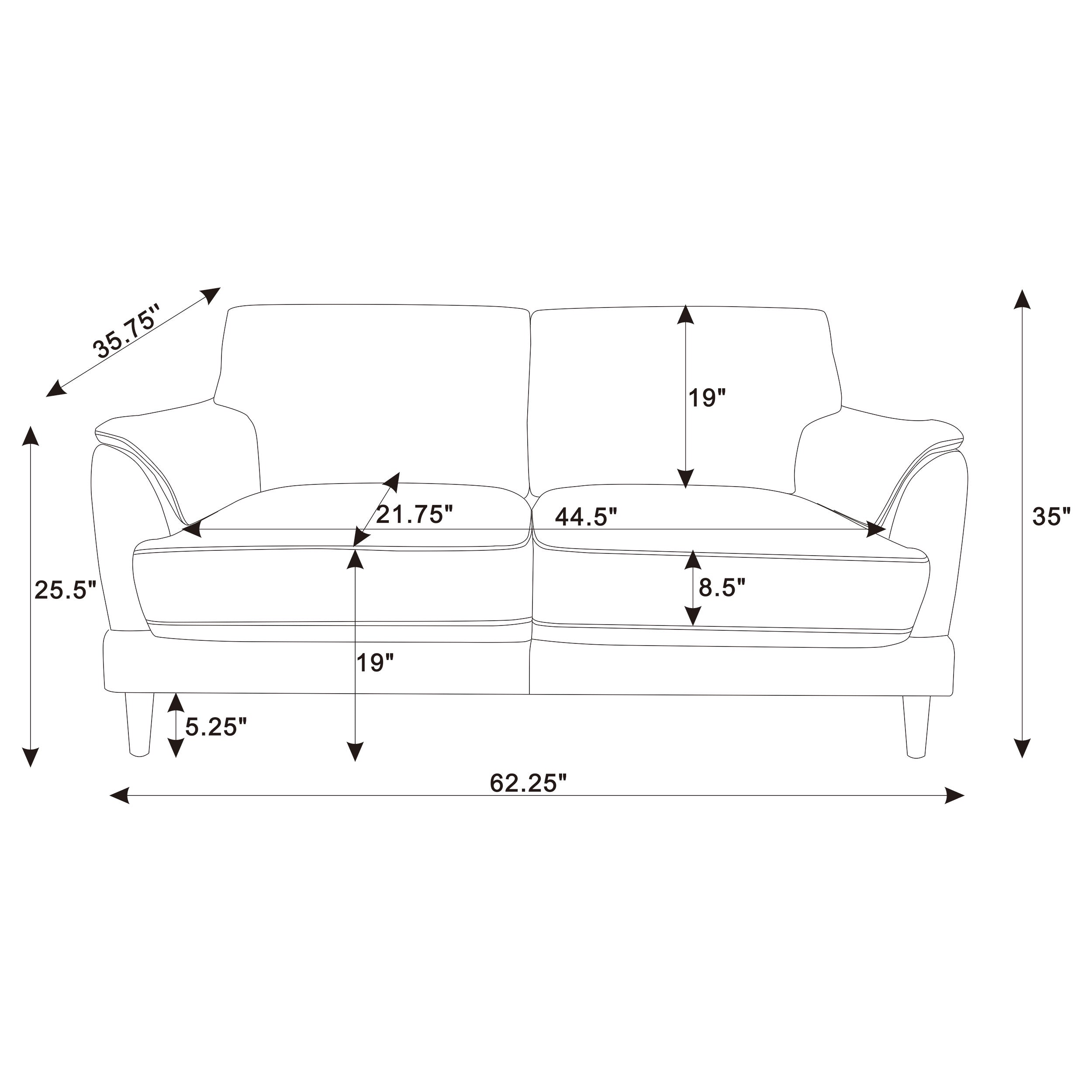 Selma 2-piece Velvet Upholstered Crescent Arm Sofa Set Rust-