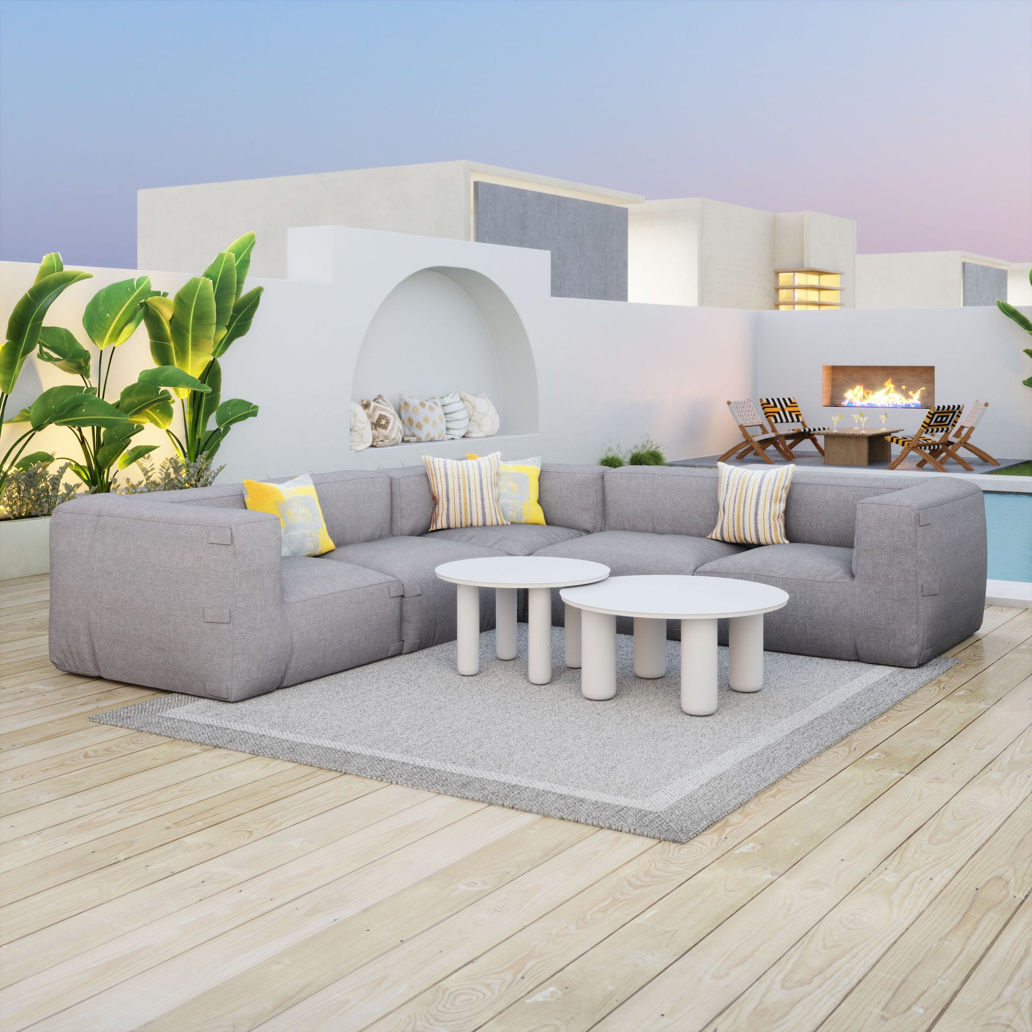 Luanda - Middle Chair - Gray