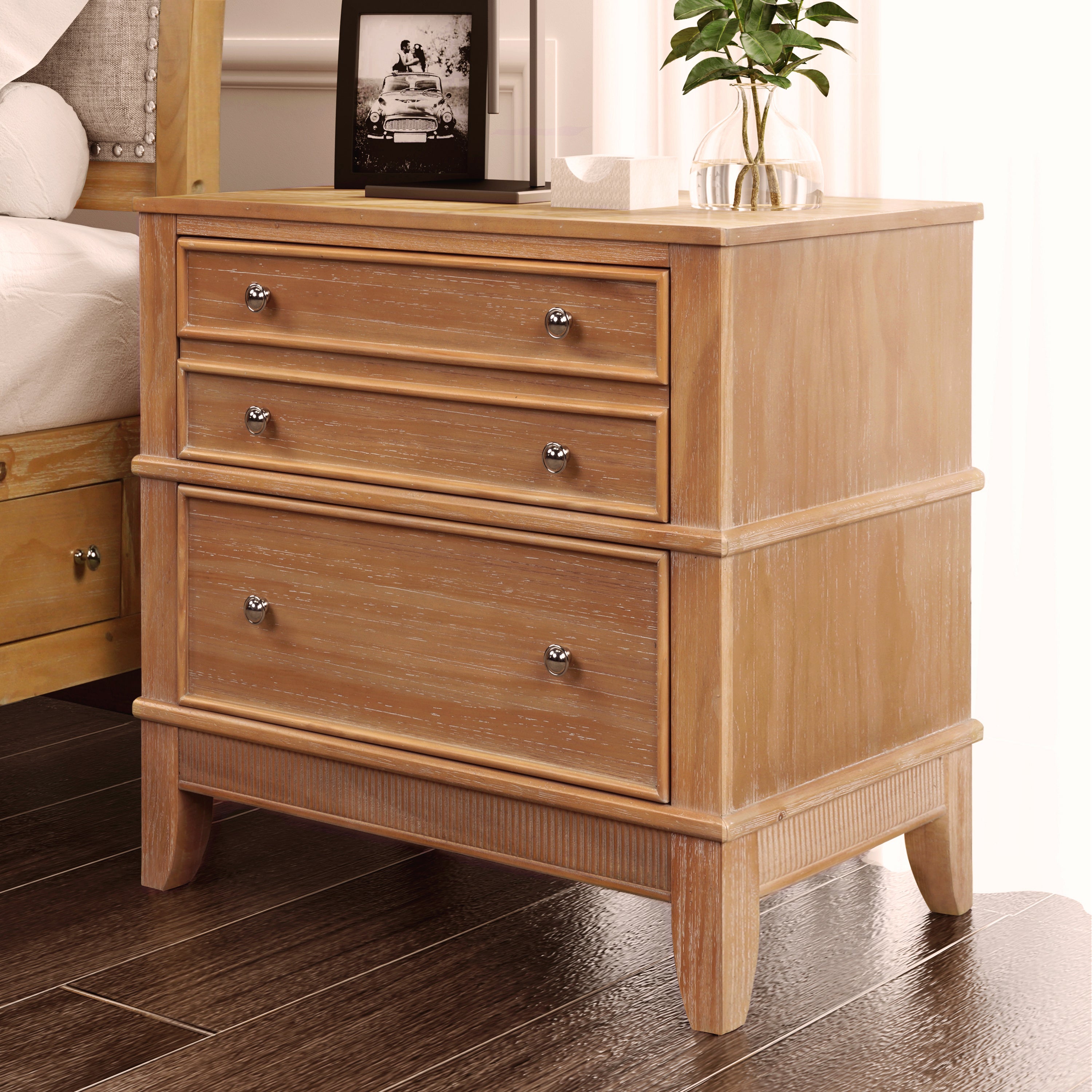 Hazel 3-Drawer Nightstand