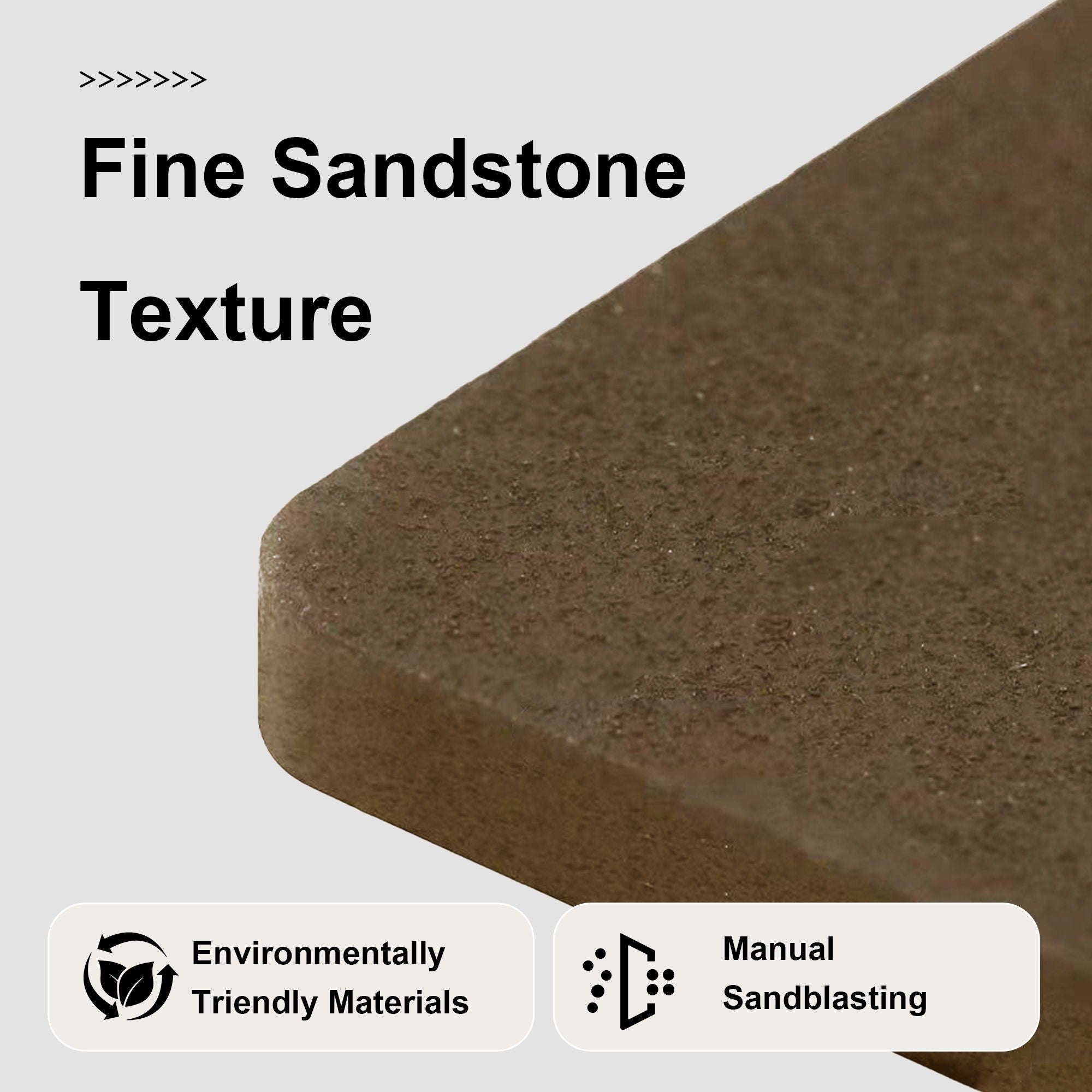 3D LED Sandstone Wall Decor With Simulated Plants, Glass Vase & Remote Control - Light Coffee