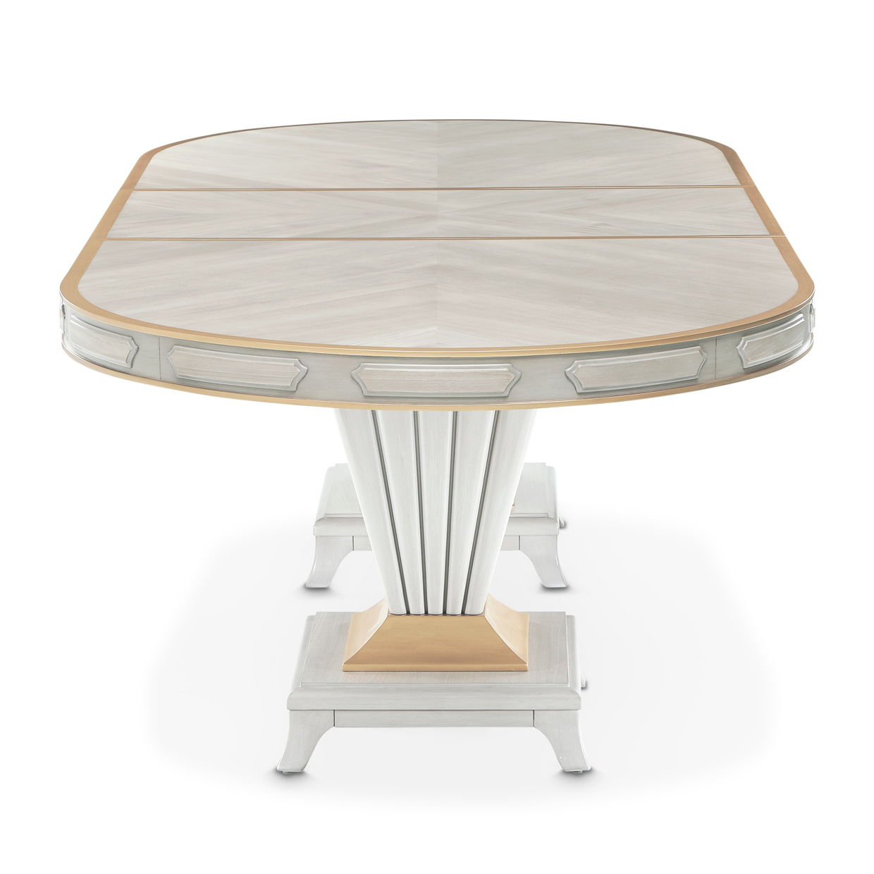St. Charles - Double Pedestal Dining Table - Dove Gray