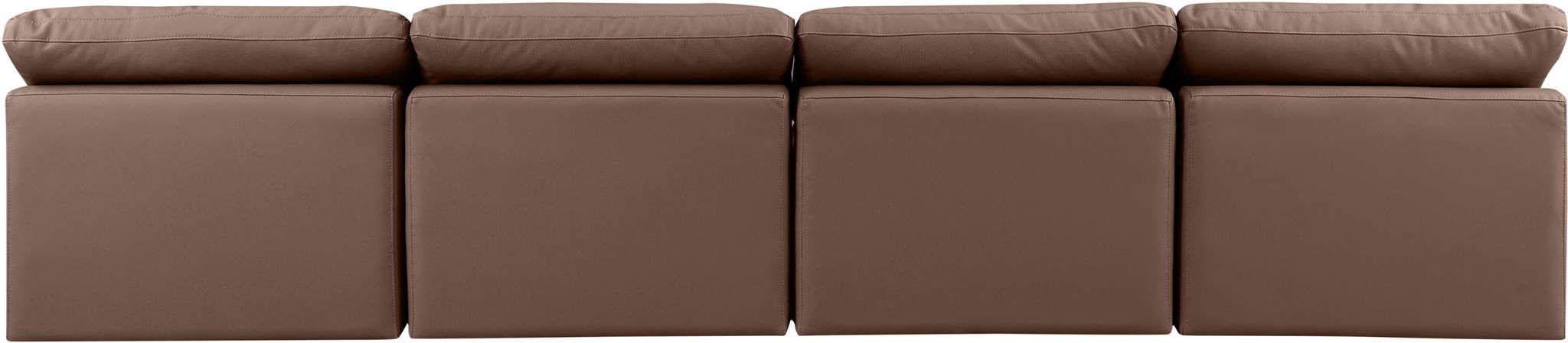 Indulge - Faux Leather 4 Seat Modular Armless Sofa