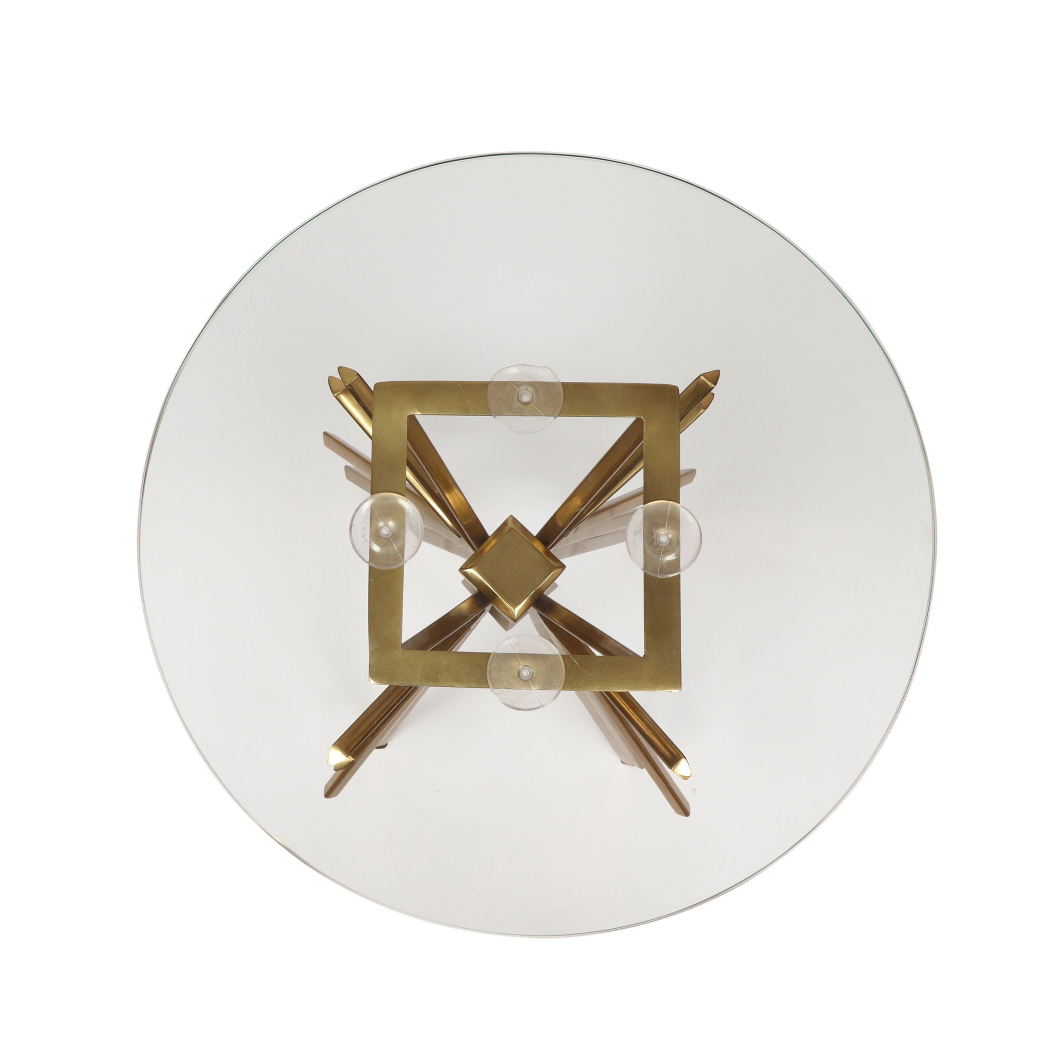 Table With Sunburst Design - Gold