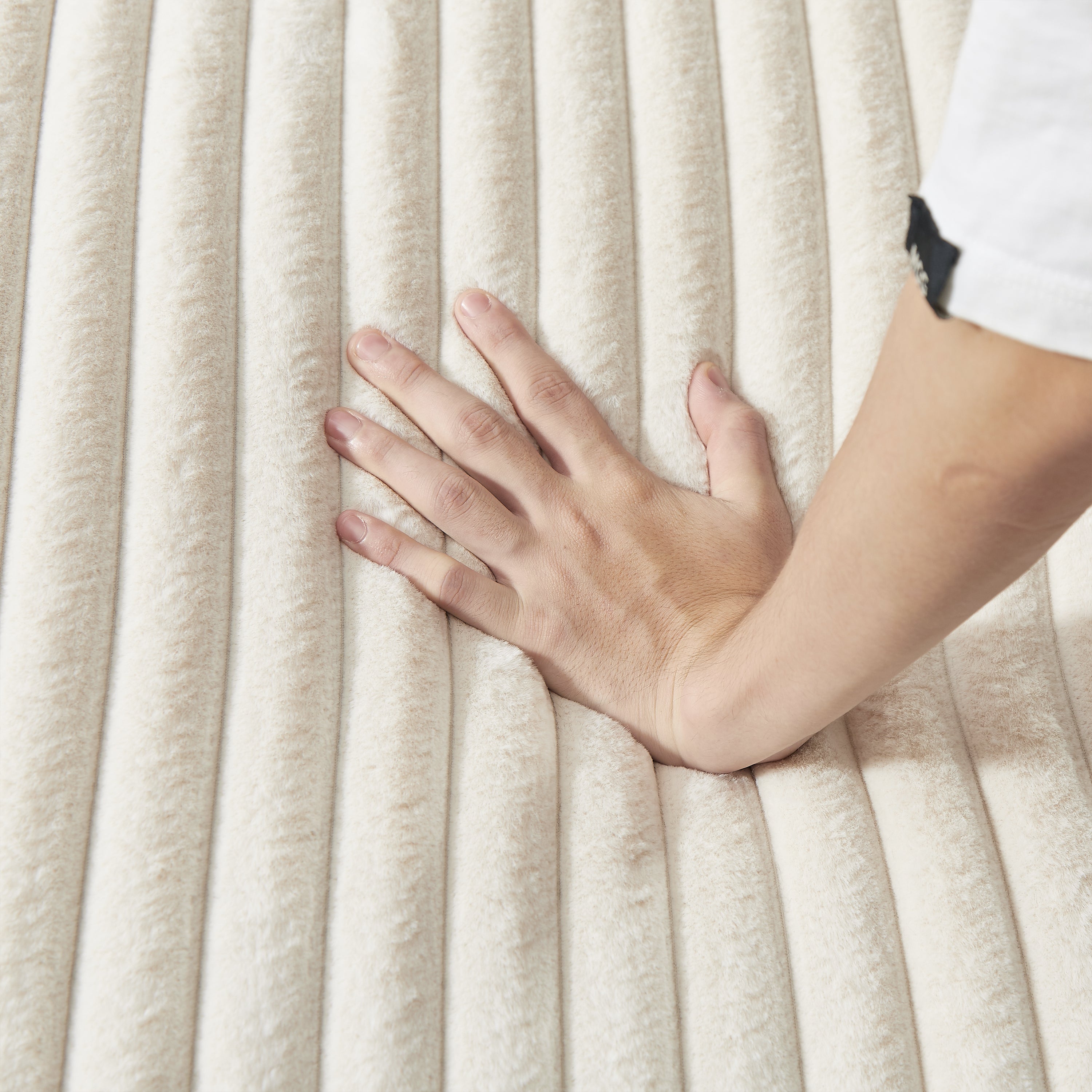 75-Inch Corduroy Sofa Lounge Chair with Removable Footrest