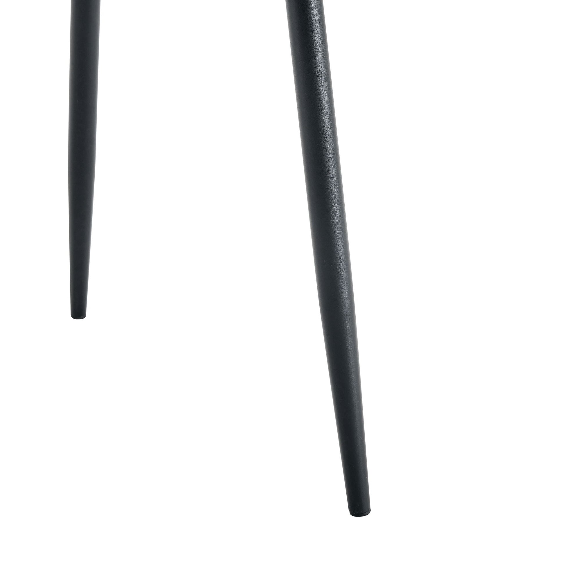 Luxury Simple Chair Linen Cotton High Resilience Dining Chair With Black Metal Legs (Set of 4) - Light Gray - Best Buy Furniture