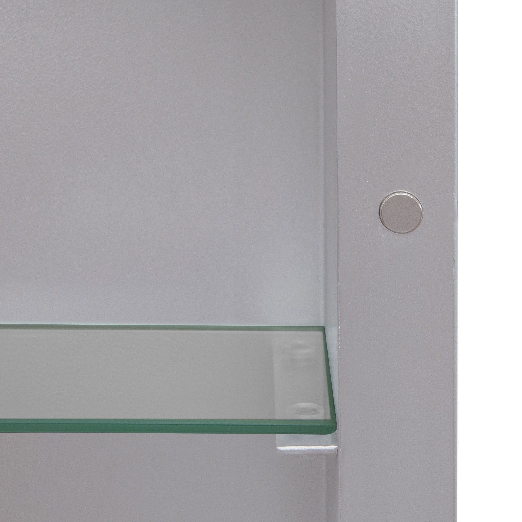 Rectangle Medicine Cabinet Mirror Bathroom Mirror With Storage Wall Mounted Medicine Mirror Cabinet With LED - Sliver