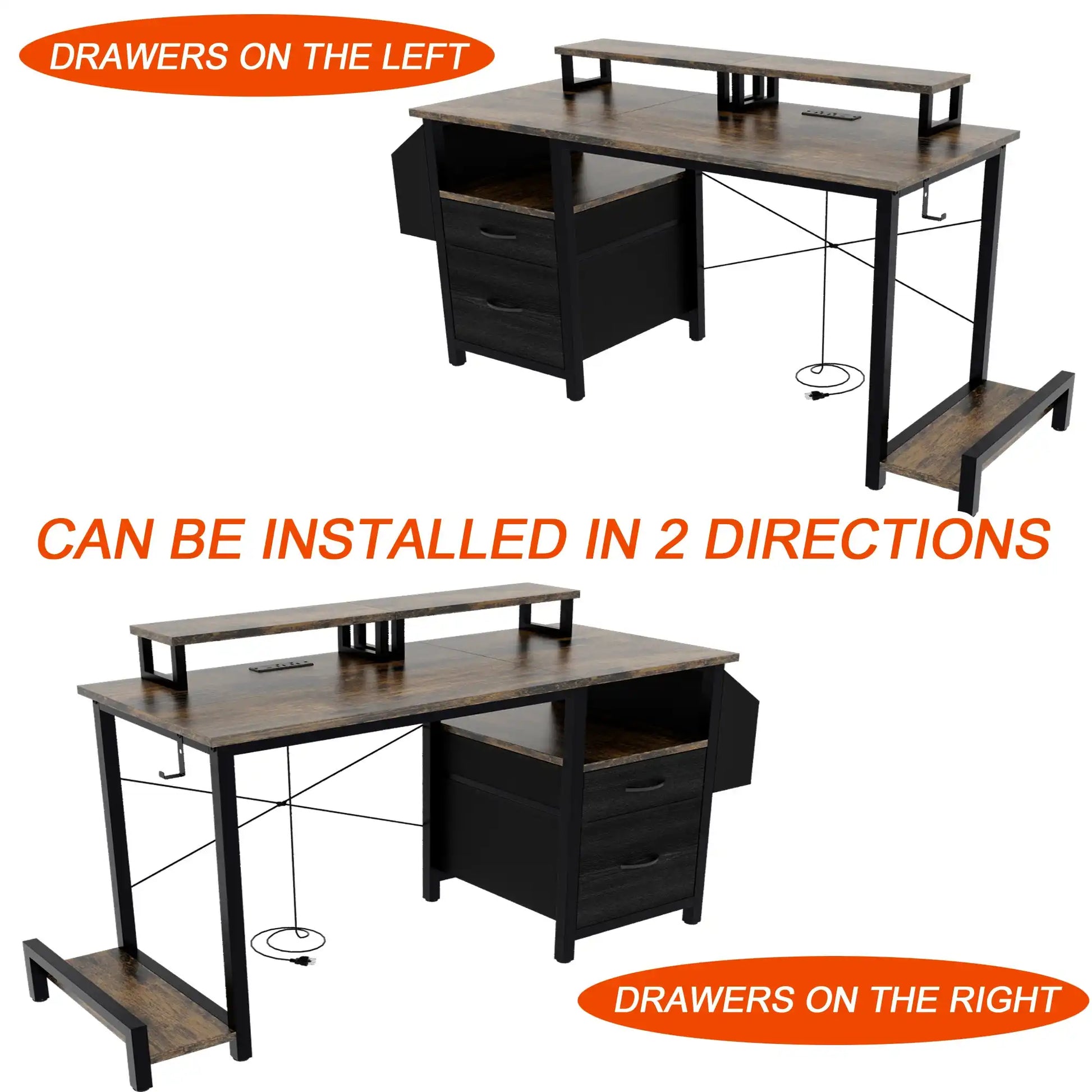 Jovie Computer Desk with Drawer and Power Outlets - Best Buy Furniture