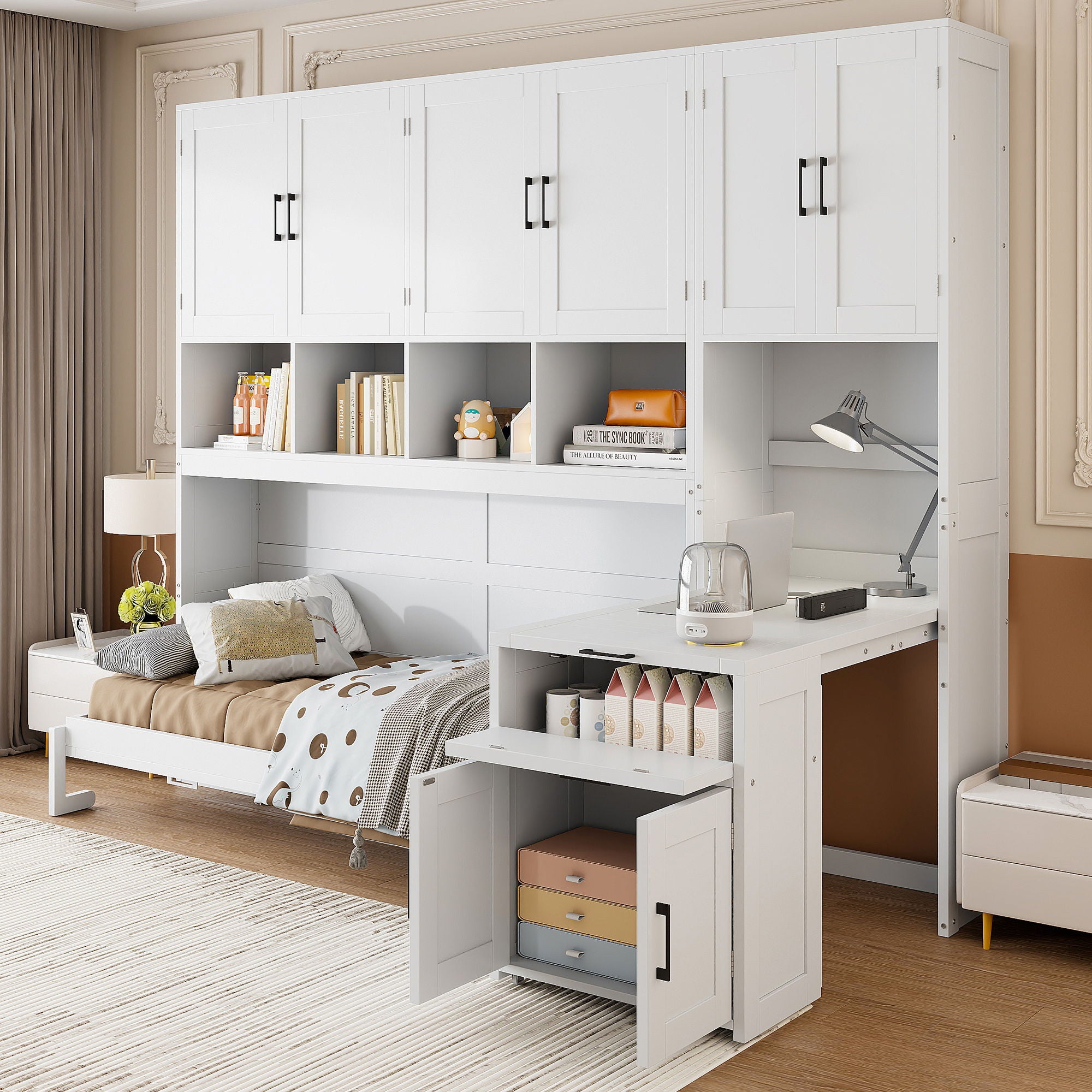 Murphy Wall Bed With Closet, Drawers & Desk