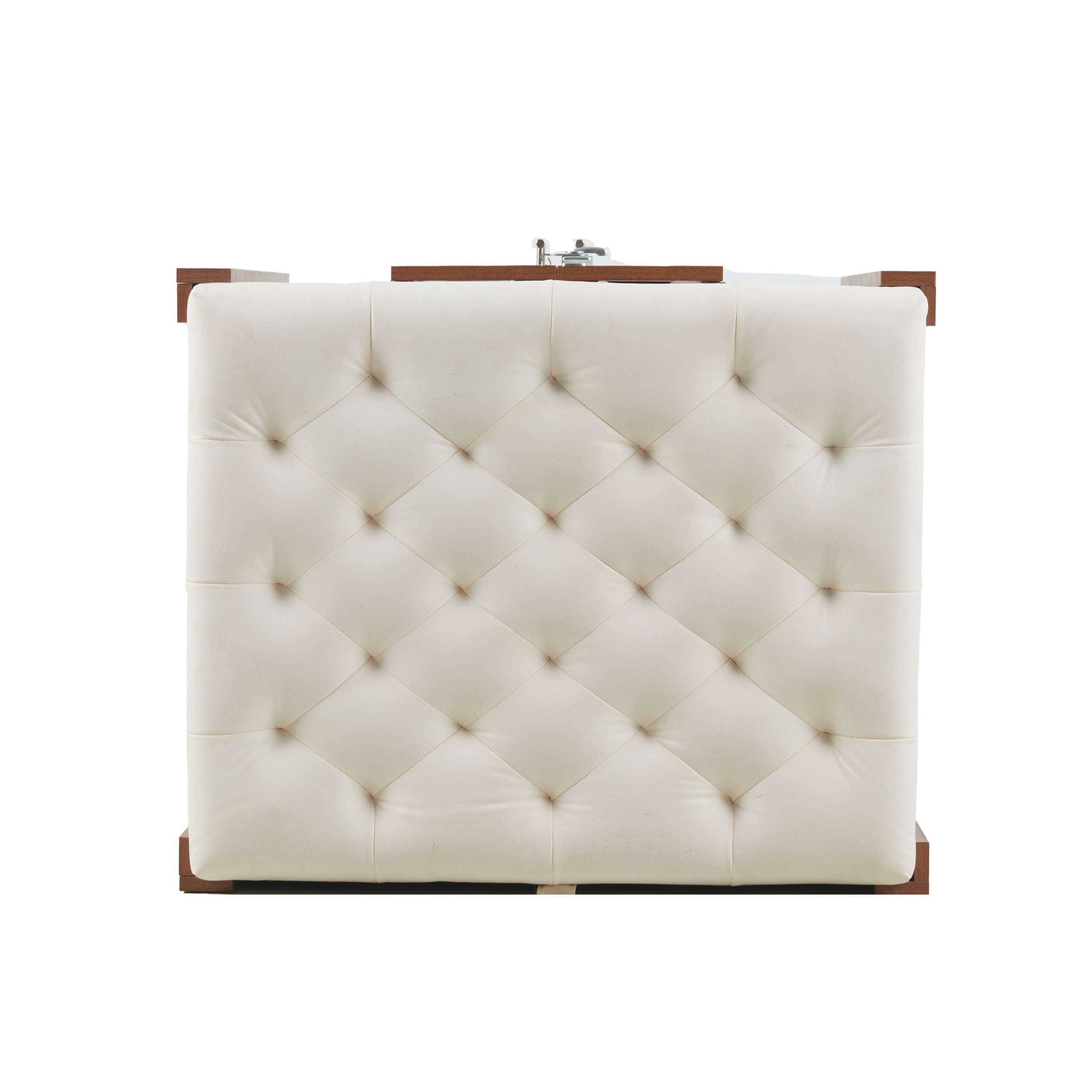 2 in 1 Walnut Dog Crate Nightstand with Storage