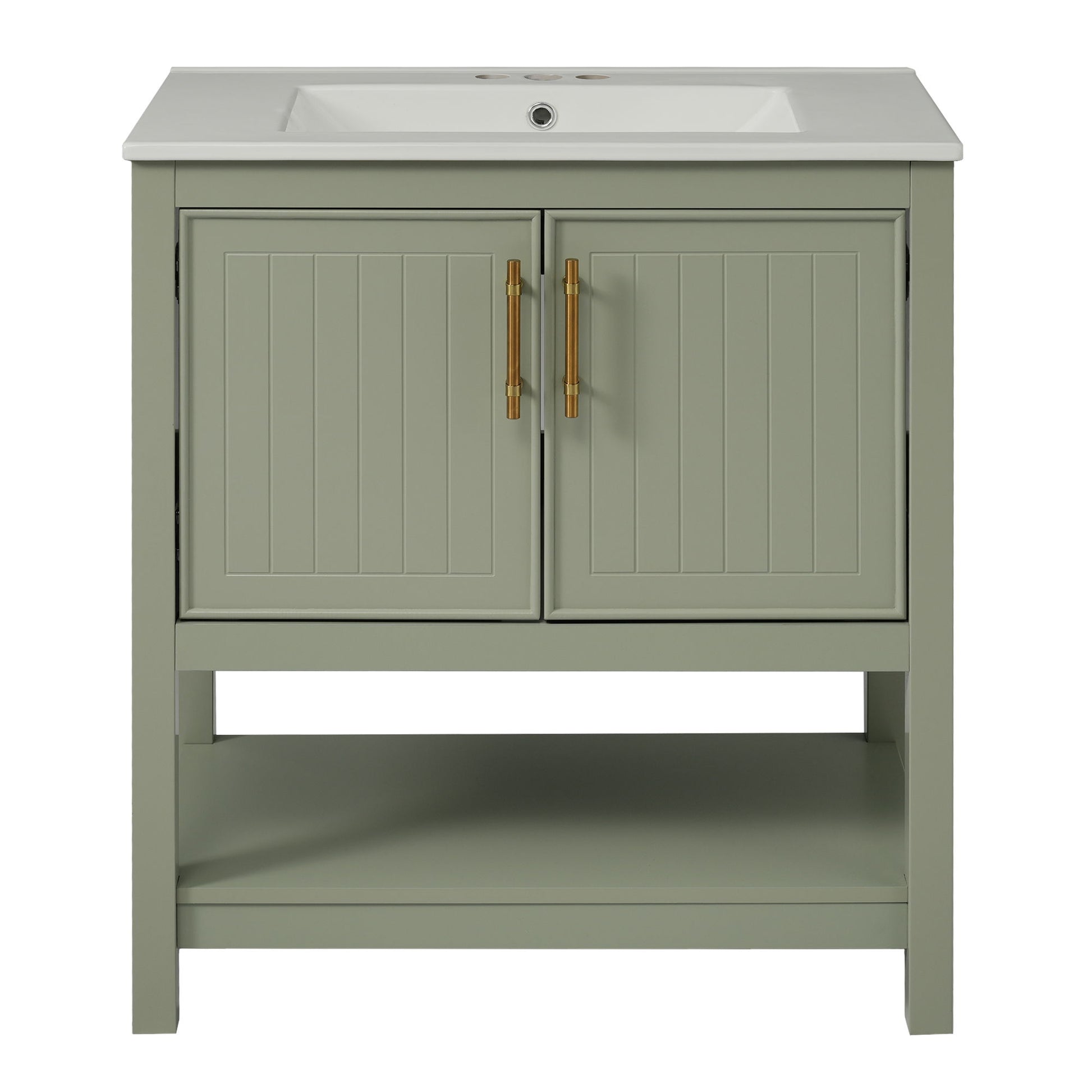 Elegant Bathroom Vanity With Ceramic Sink And Versatile Storage - Best Buy Furniture