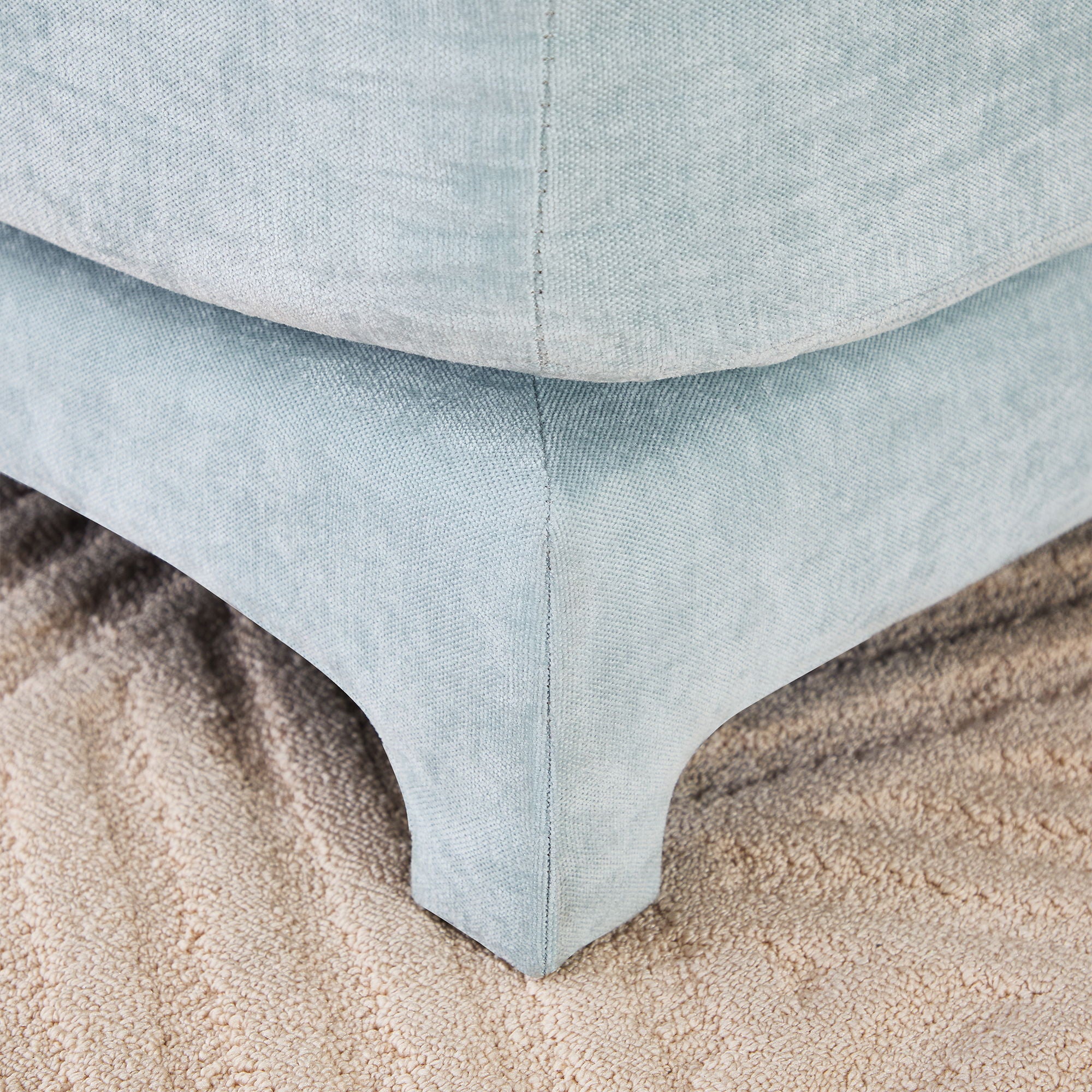 Stylish Sofa With Ottoman And Lumbar Pillows, Ergonomic Design