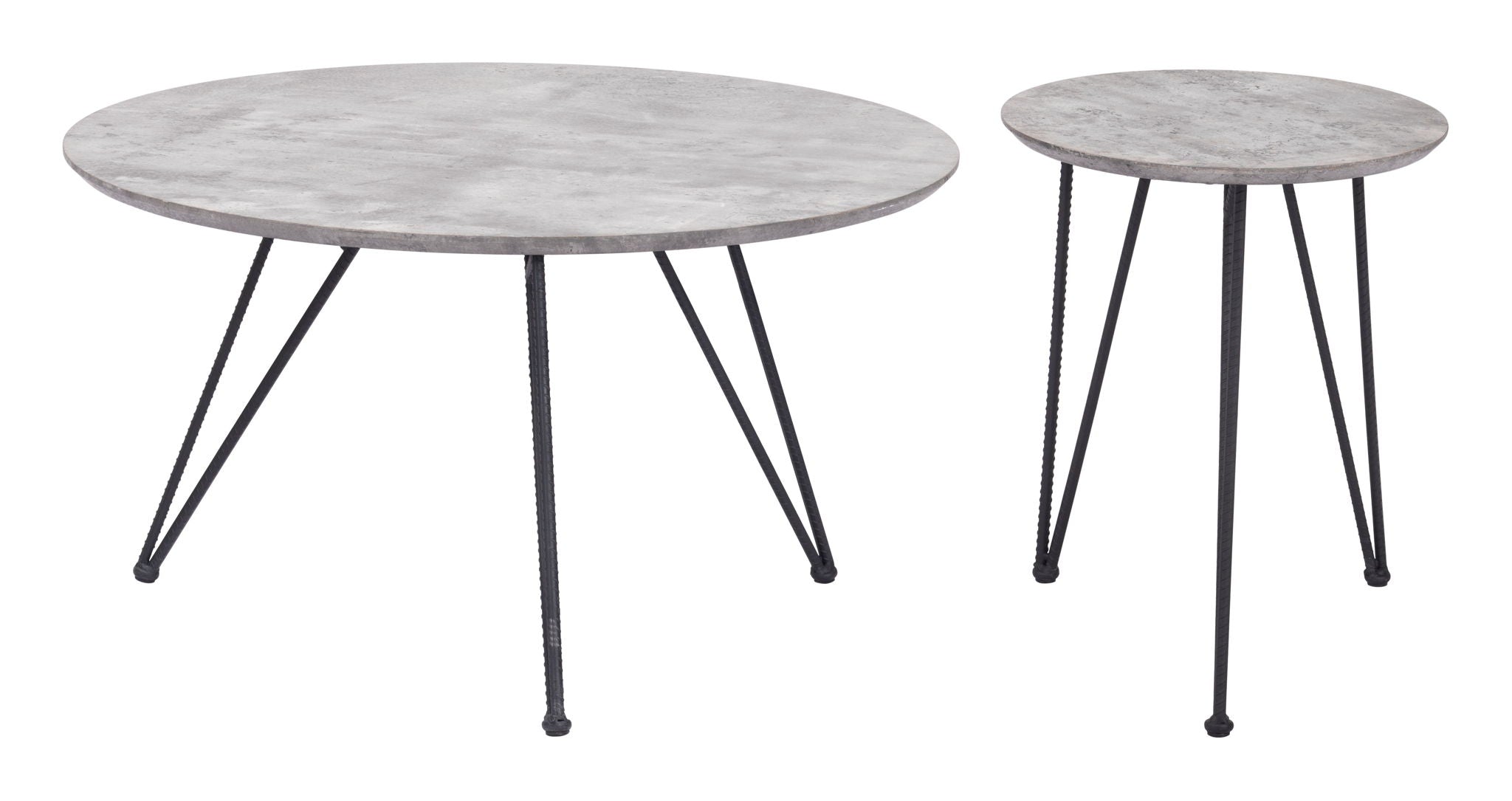 Kerris - Coffee Table Set - Gray & Black