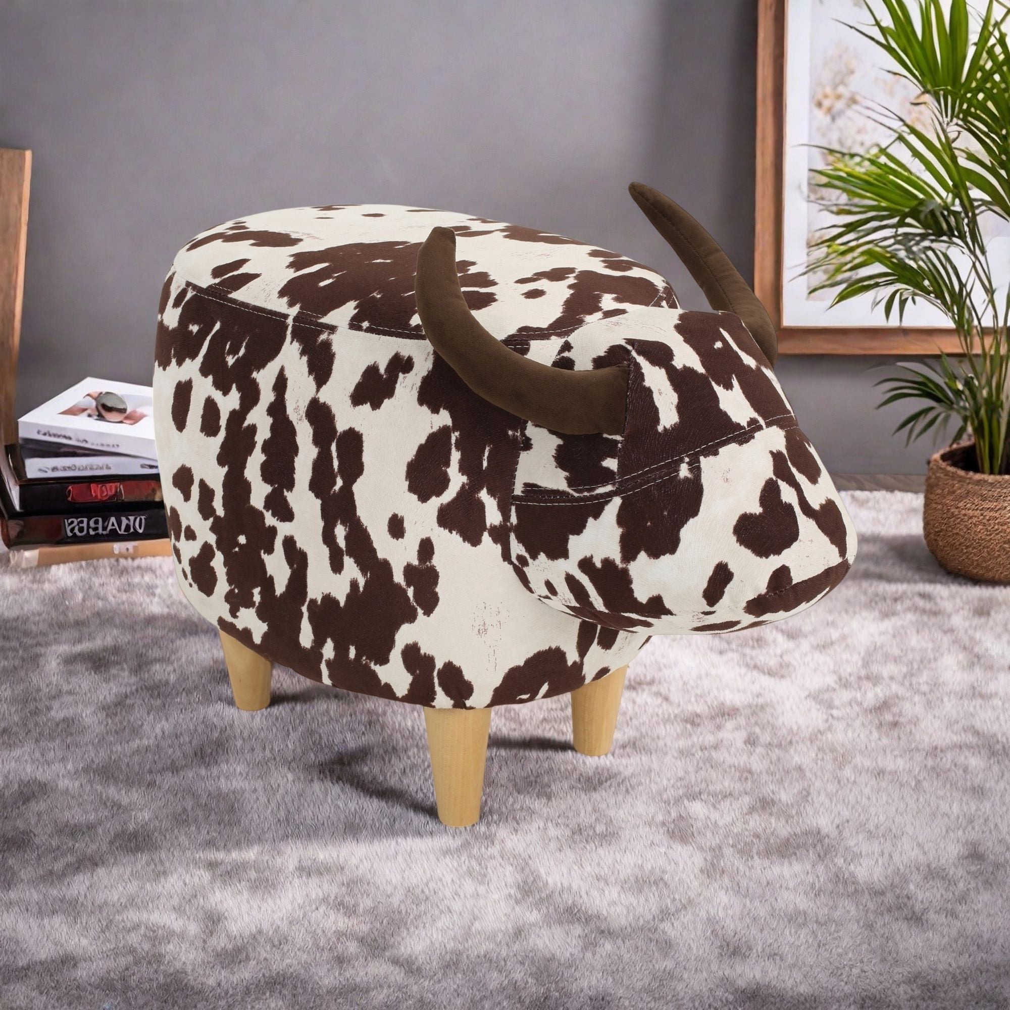 Cow Shaped Ottoman Footstool