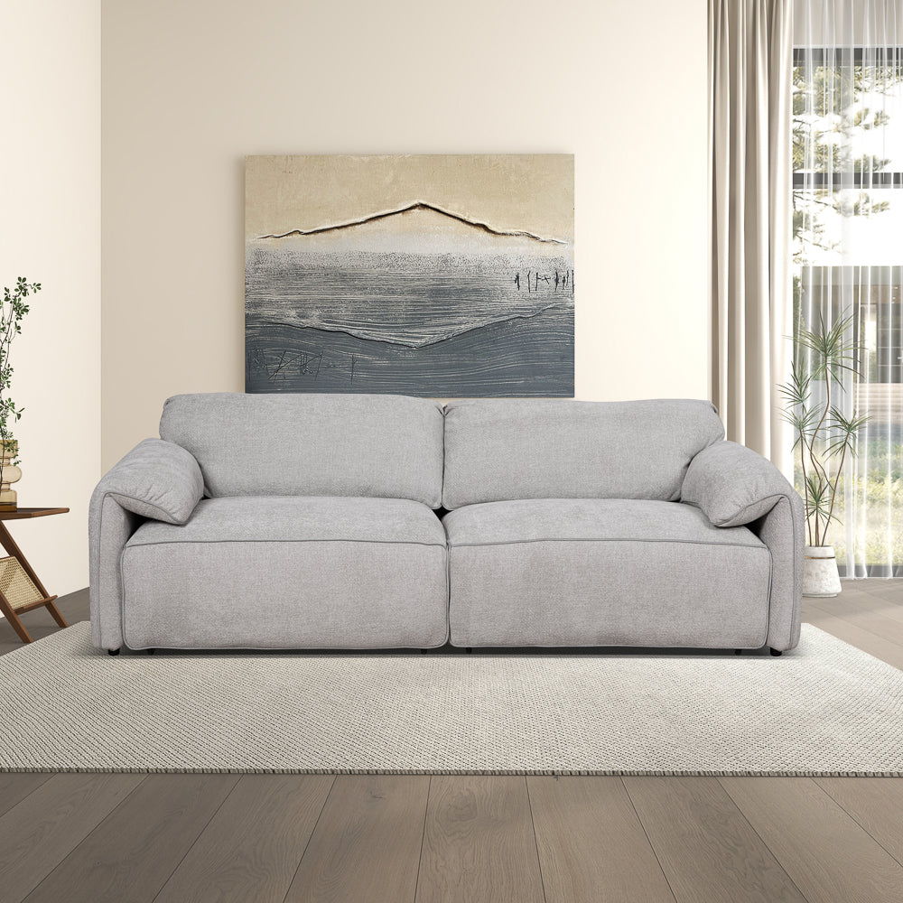 Cleveland - Dual Power Convertible Sofa - Silver