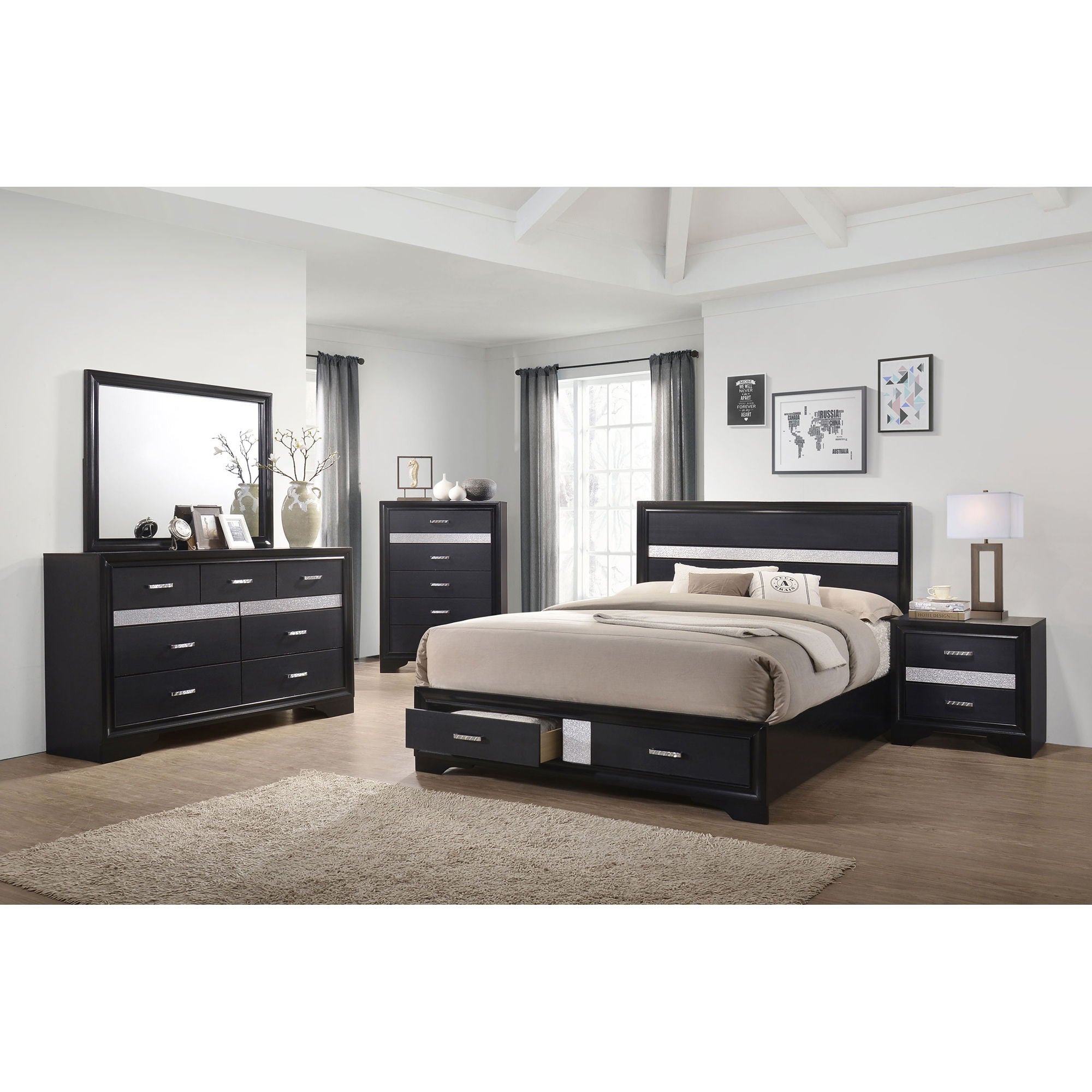 Corbin - Glittering Bedroom Set