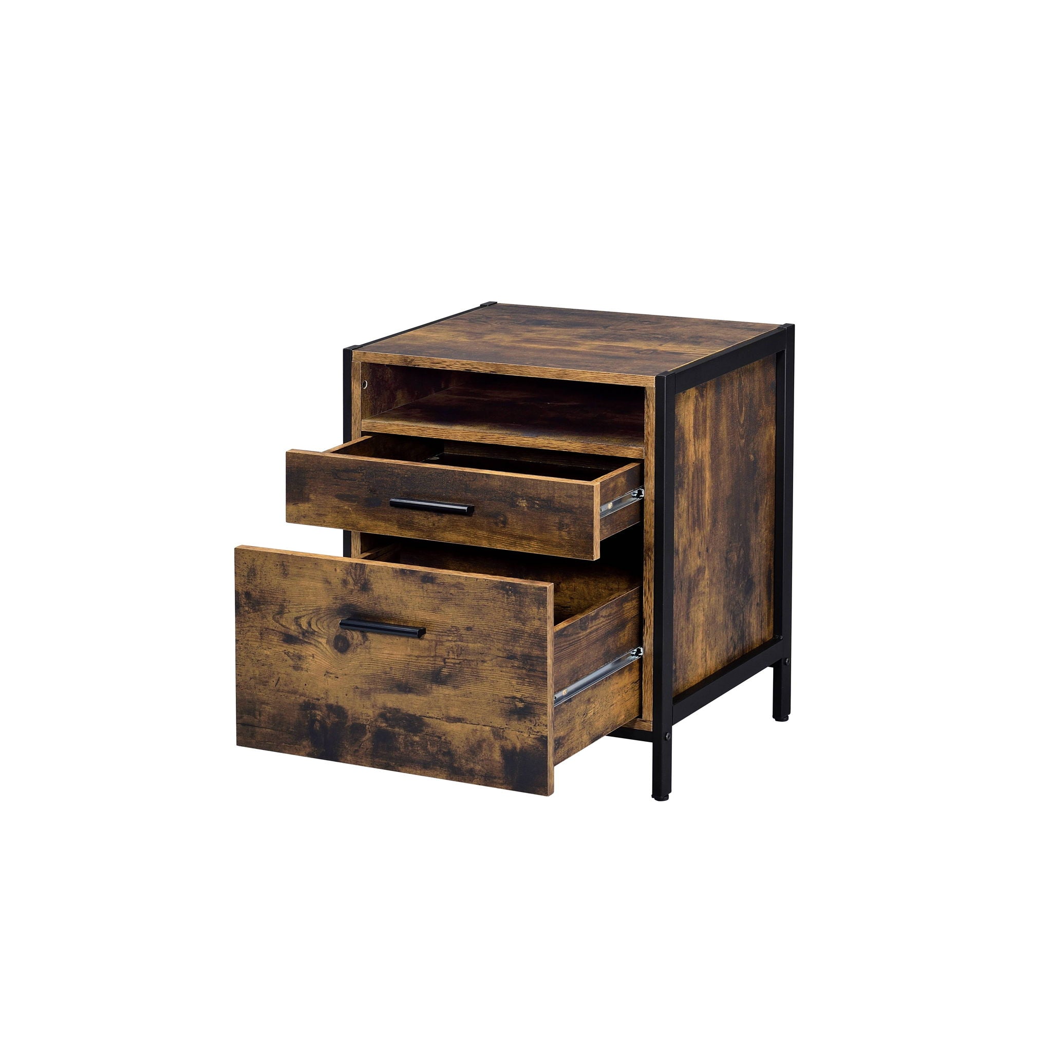 Juvanth - Rustic Nightstand - Oak - Best Buy Furniture