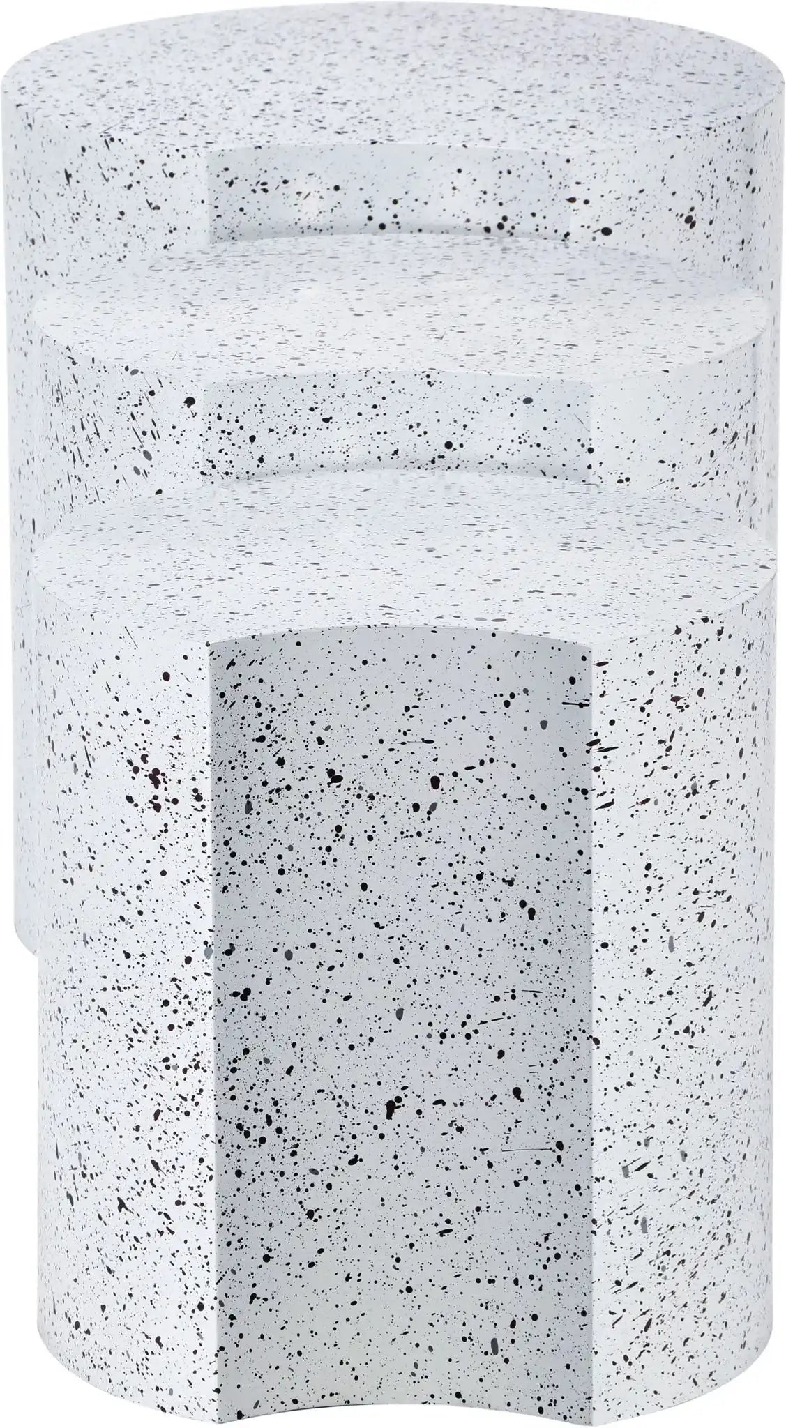 Dimple - 3 Piece Modular End Table - Terazzo Finish