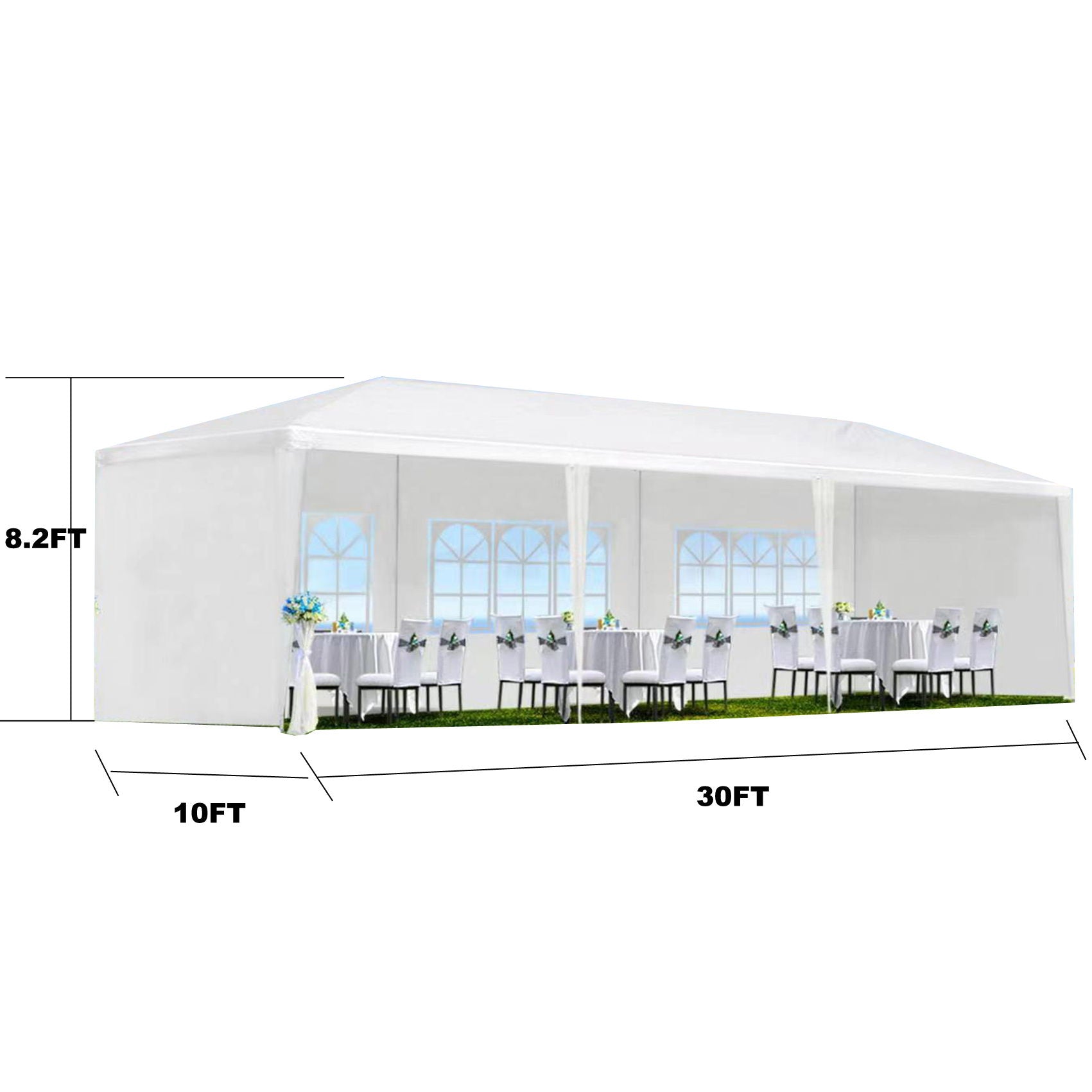 10X20' Outdoor Garden Gazebo Wedding Party Tent Canopy Marquee With Removable Sidewalls - Best Buy Furniture