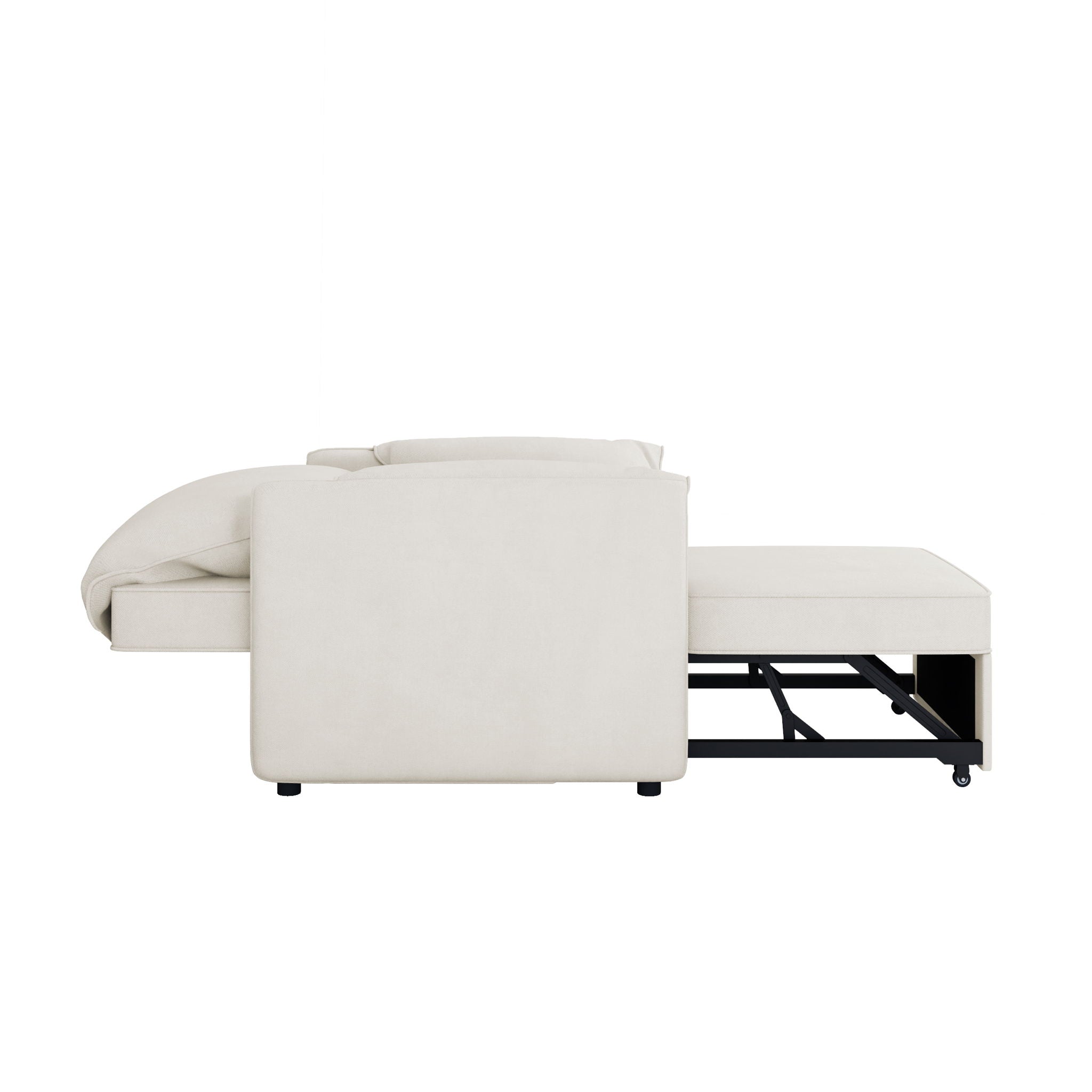 Convertible Pull Out Sofa Bed, 3 In 1 Convertible Sleeper Chair Adjustable Backrest With Thicked Cushions